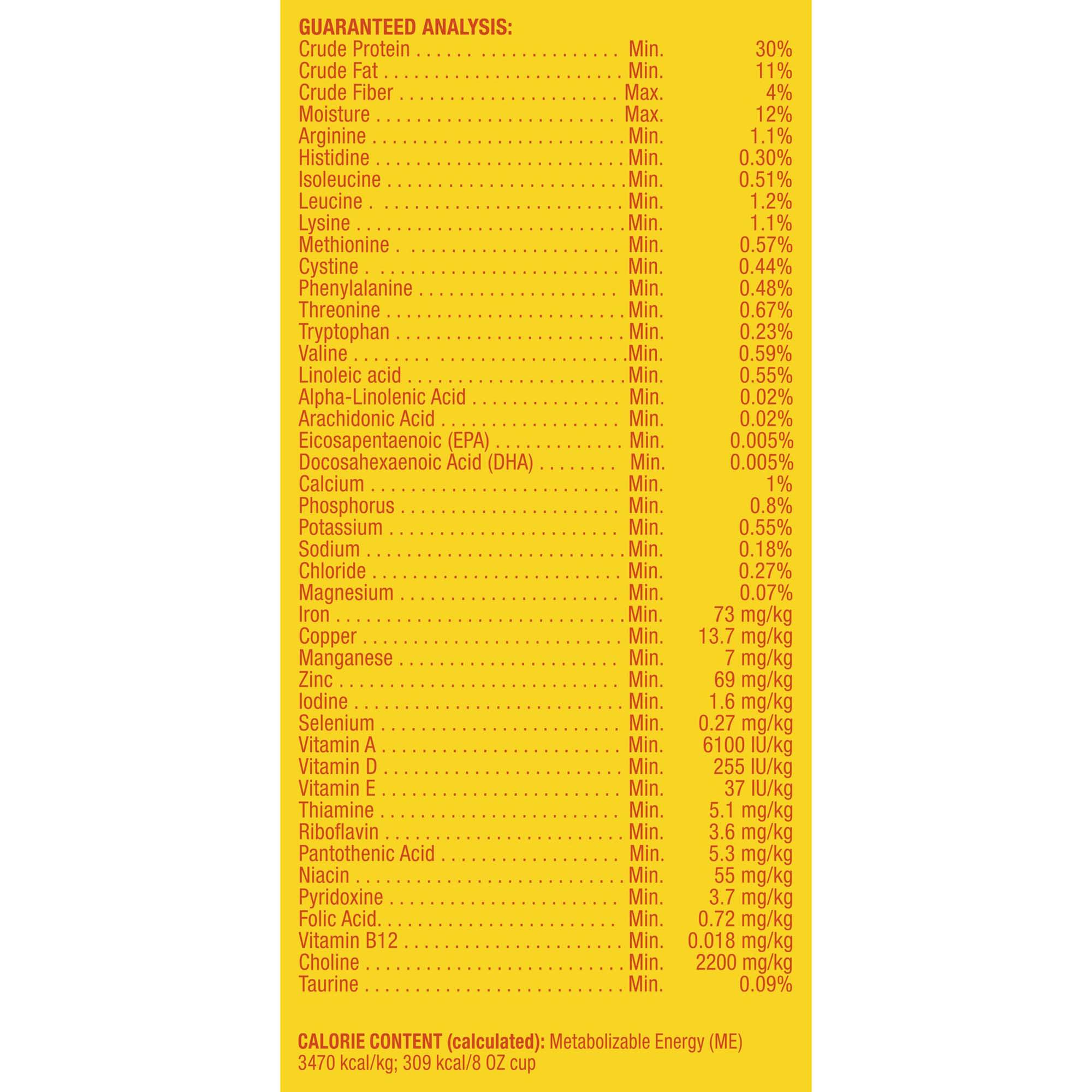 Meow mix ingredients store list