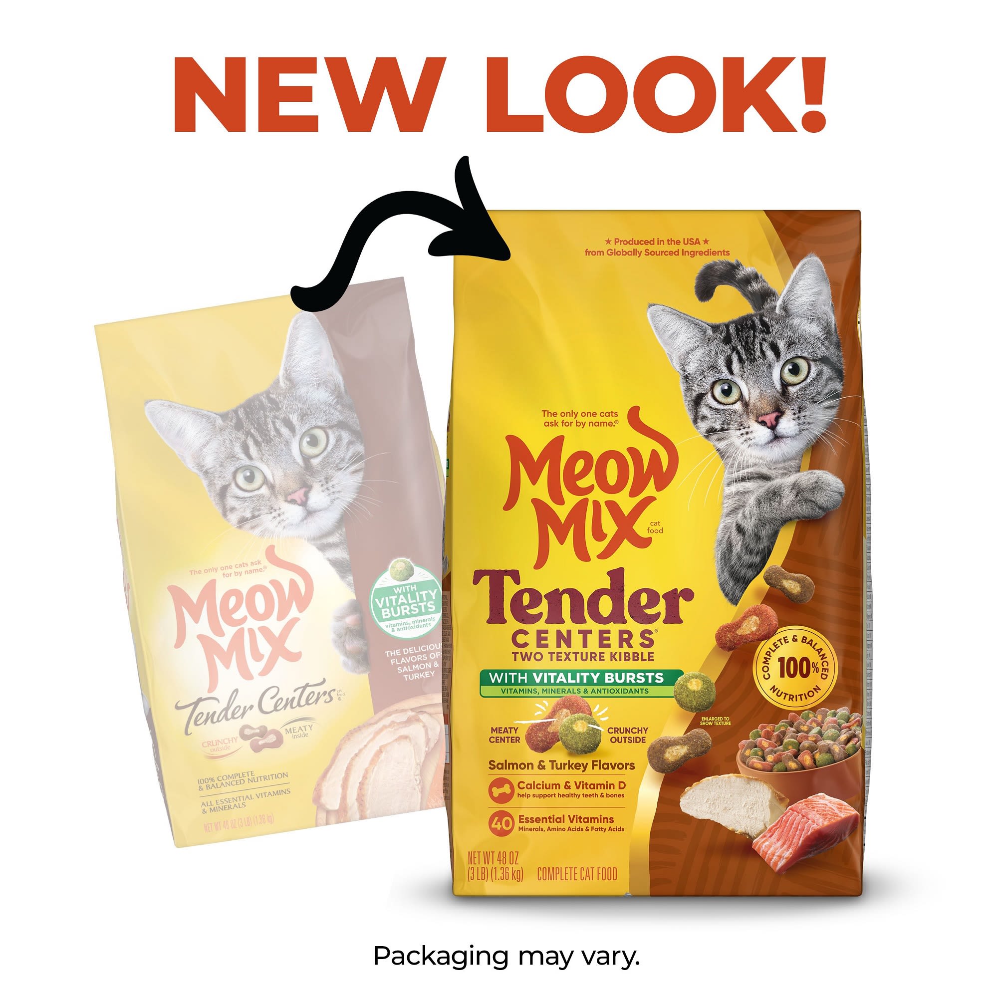Meow Mix Tender Centers with Vitality Bursts Salmon & Turkey