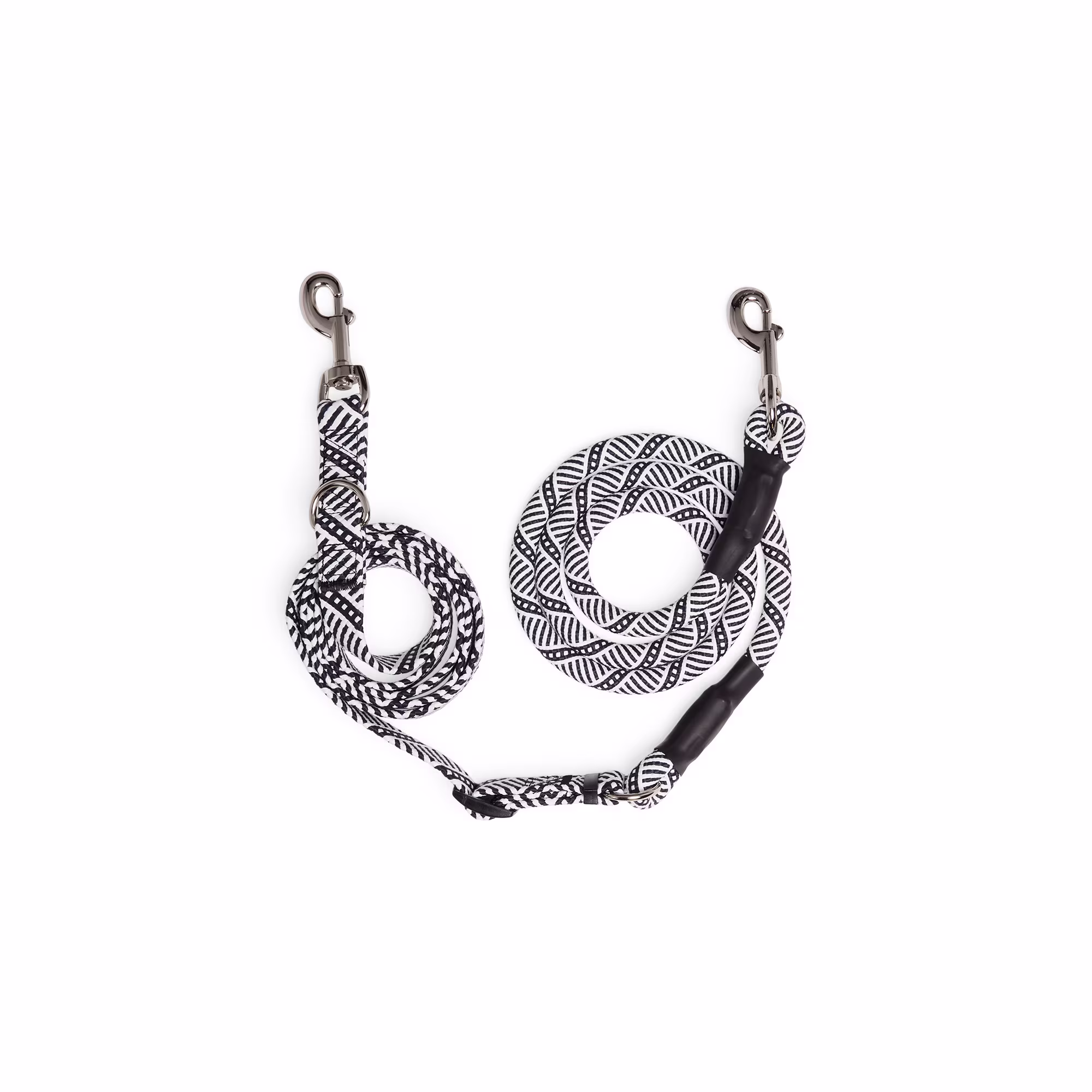 YOULY HandsFree Rope Dog Leash Black/White 4ft