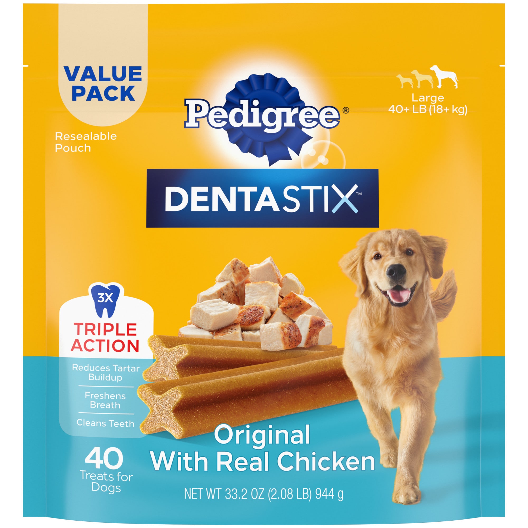 Pedigree Dentastix Large Original Chicken Flavor Dental Dog Treats 32 Count