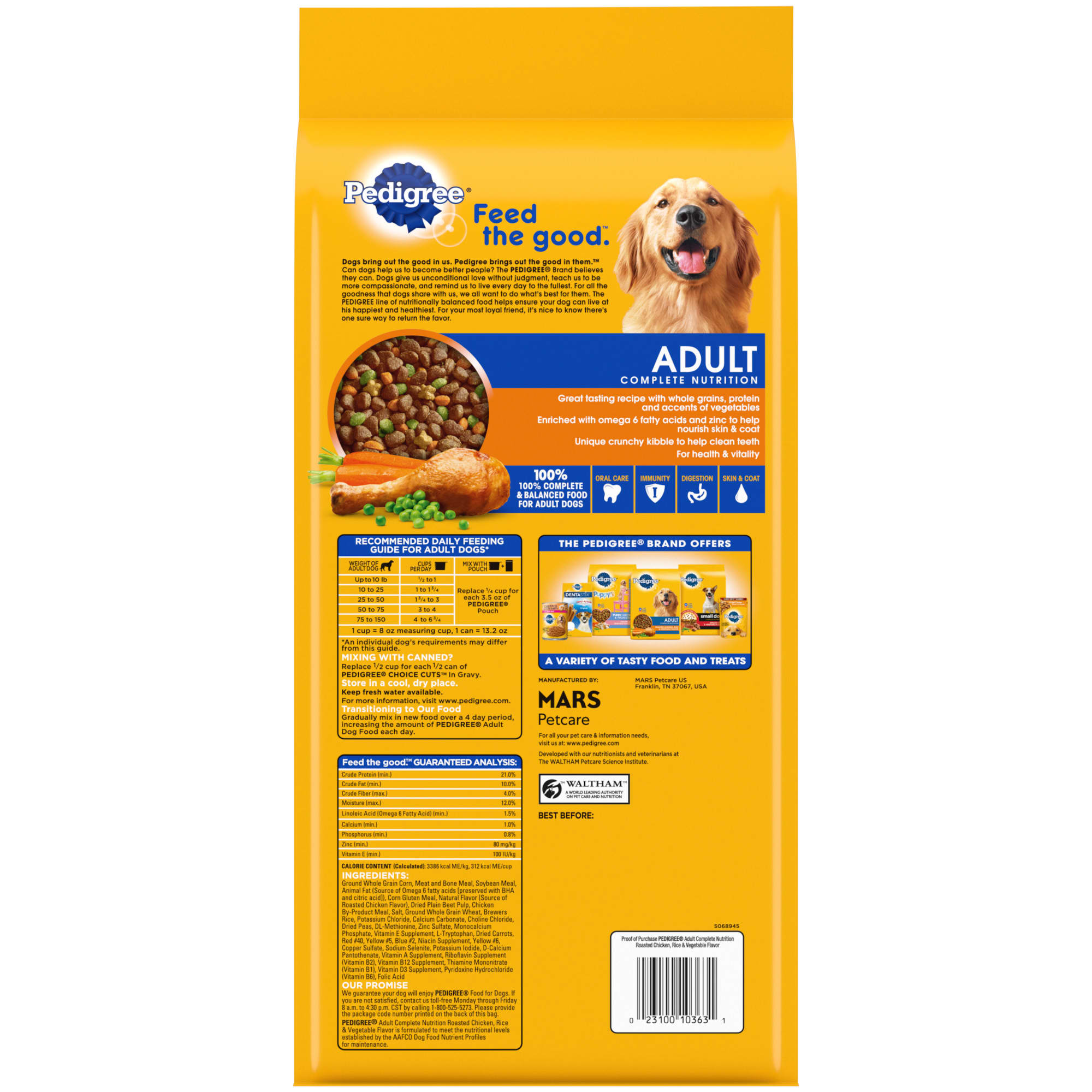 Pedigree Complete Nutrition 3.5 lb. Roasted Chicken Rice Vegetable Adult Dry Dog Food