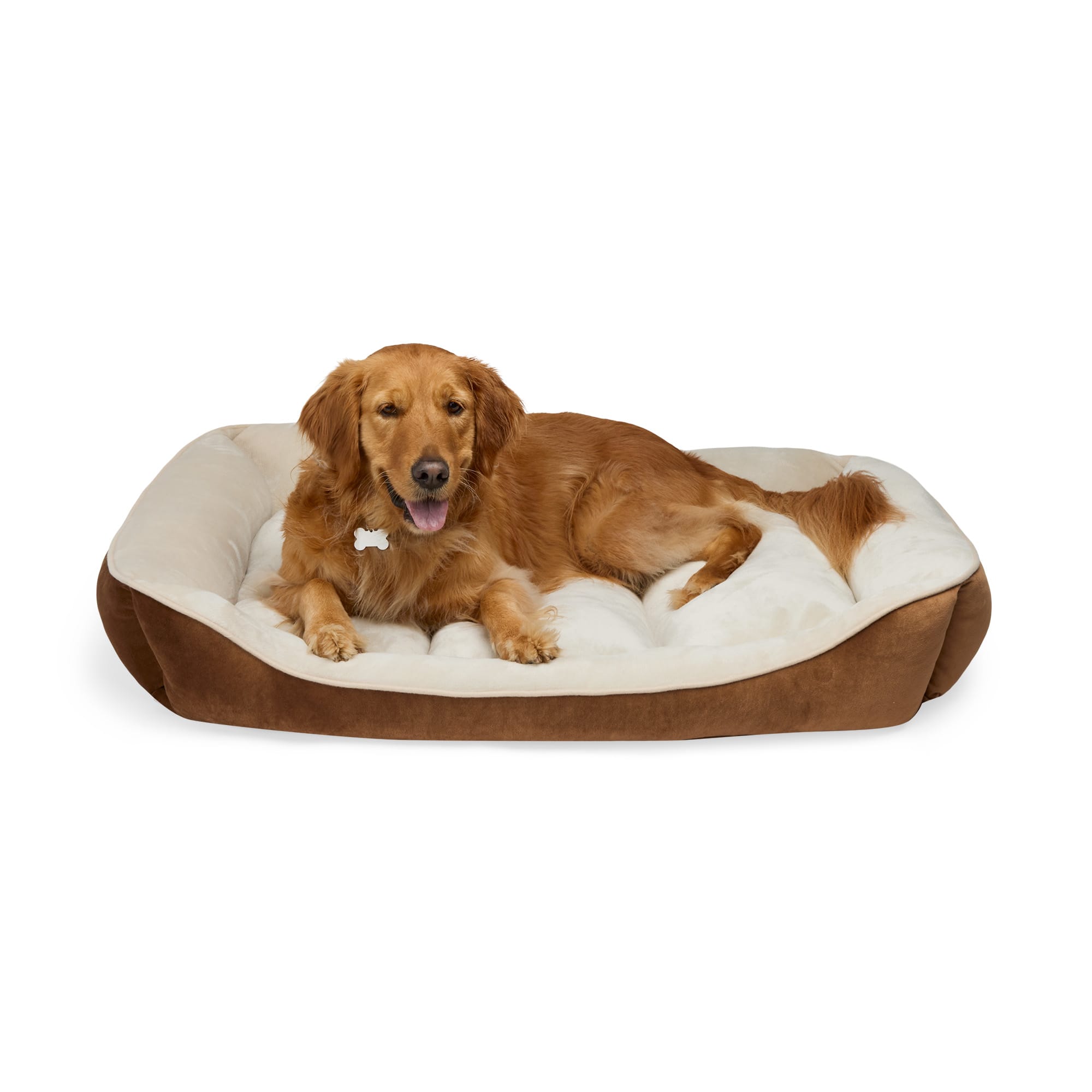 EveryYay Essentials Rectangle Nester Dog Bed 40 L X 30 W Large Brown