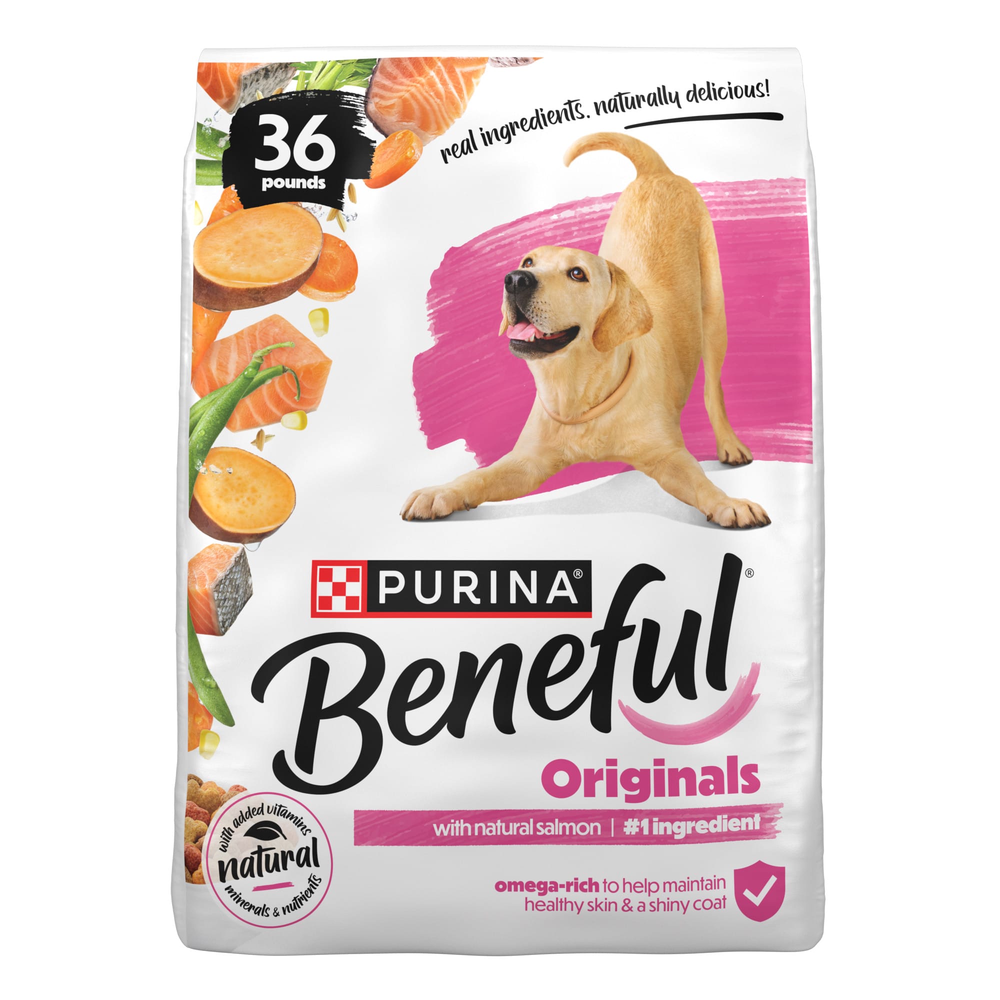 Purina Beneful Originals With Natural Salmon Skin and Coat Support Dry Dog Food 36 lbs