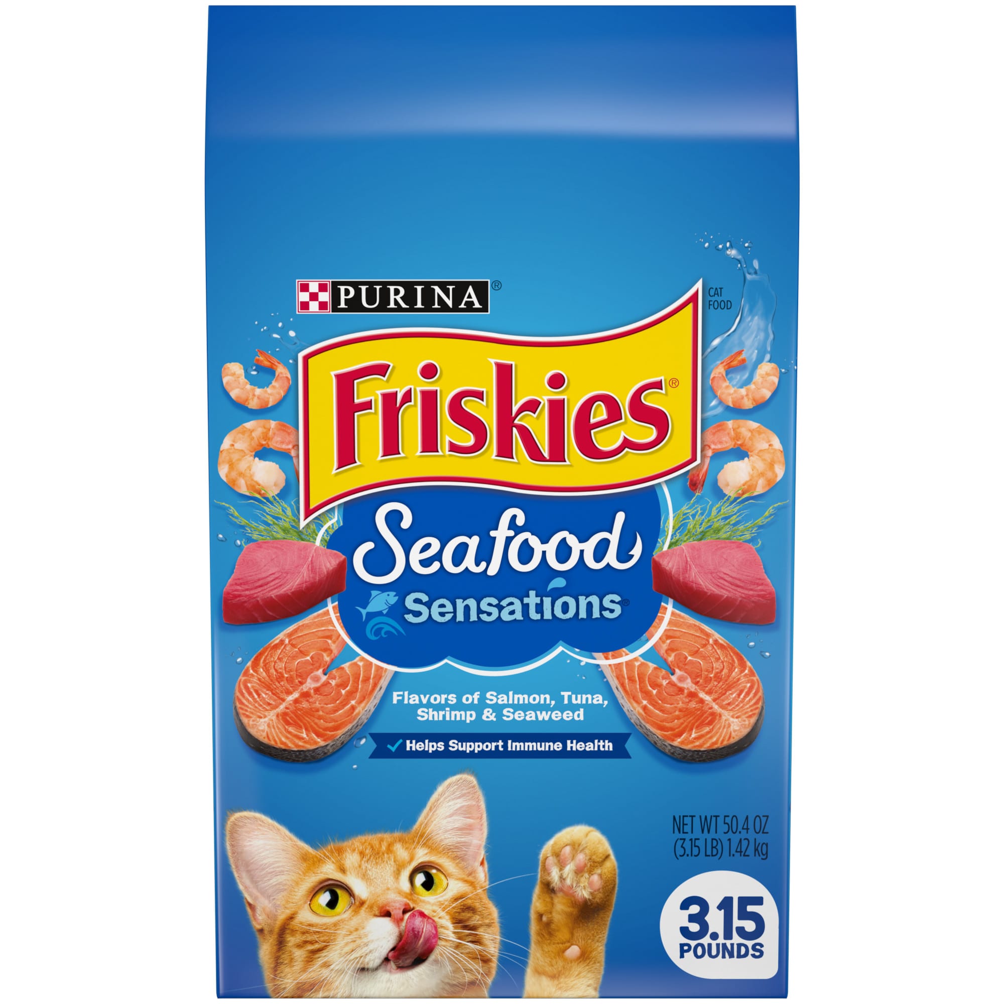 Friskies Seafood Sensations Dry Cat Food 3.15 lbs. Petco