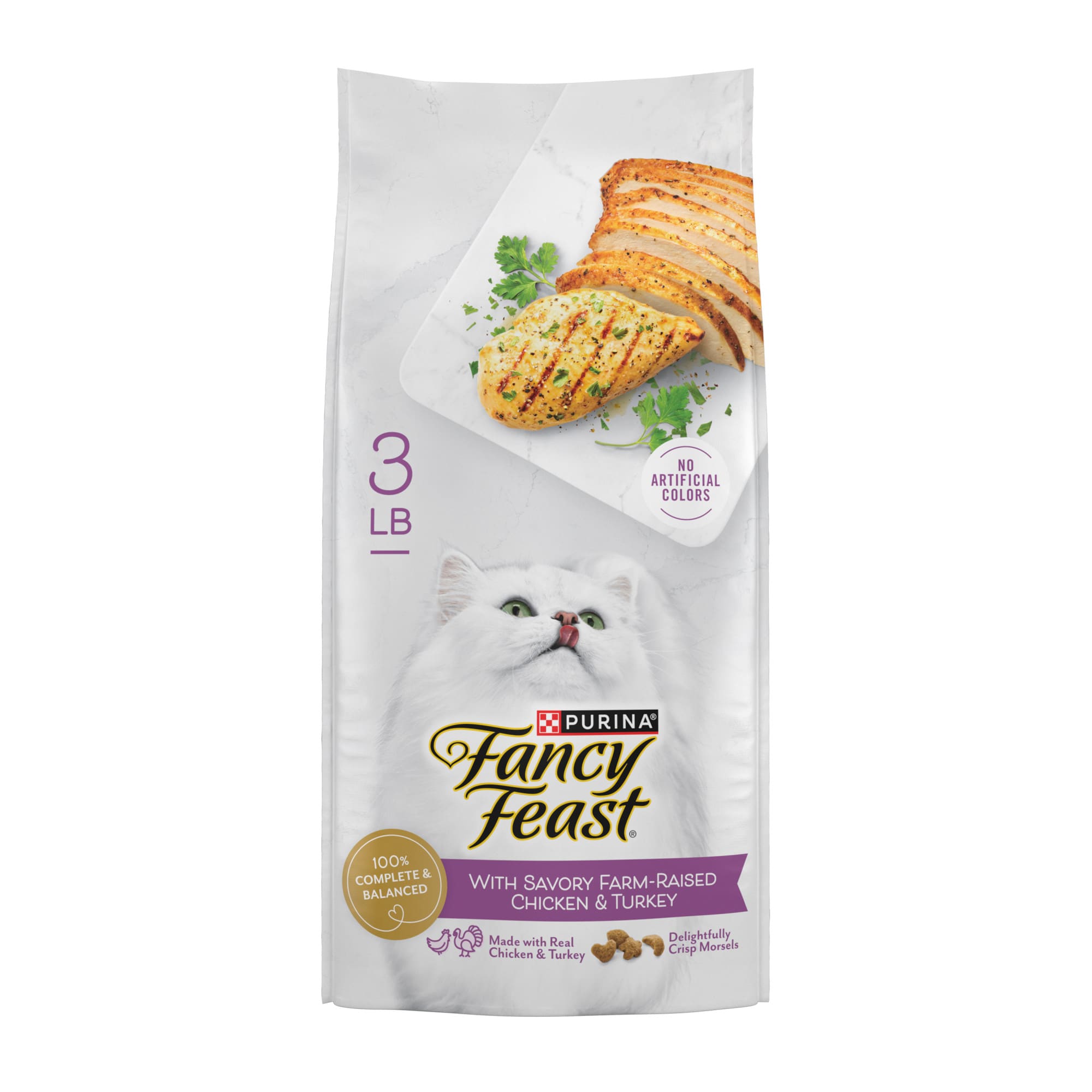 Fancy Feast with Savory Chicken and Turkey Dry Cat Food 3 lbs