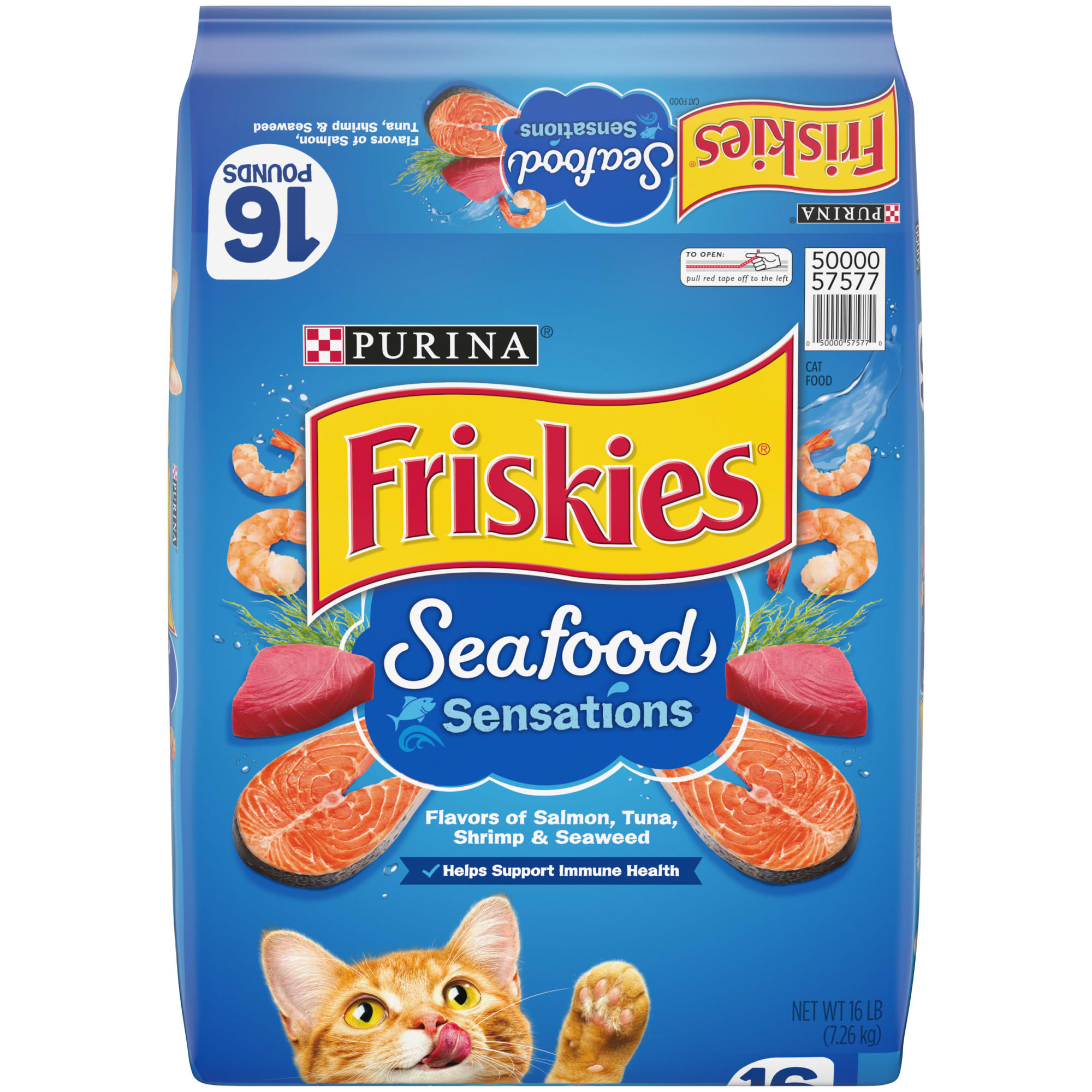 Friskies Seafood Sensations Dry Cat Food 3.15 lbs. Petco