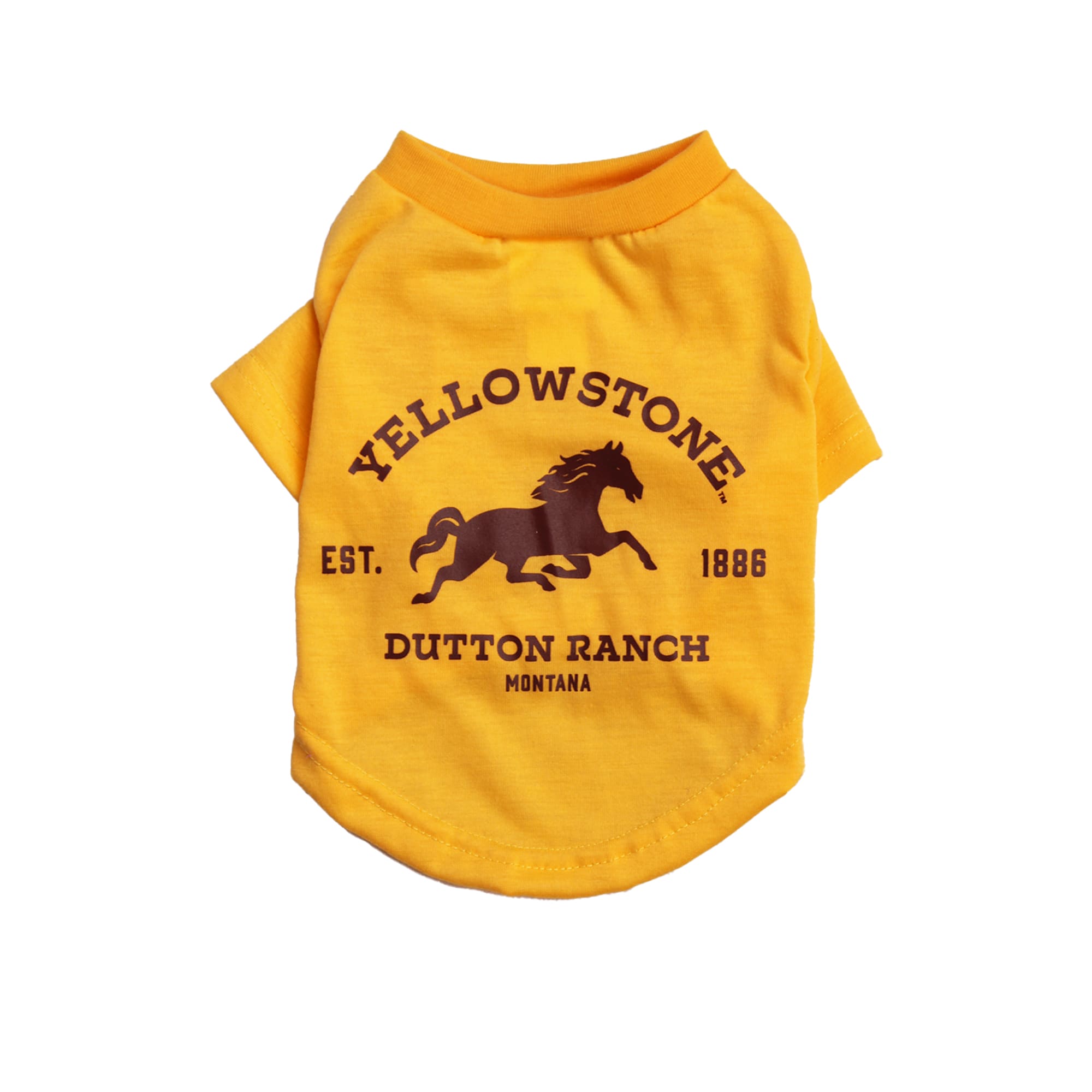 YELLOWSTONE Yellow Logo XS Dog Shirt & Washable
