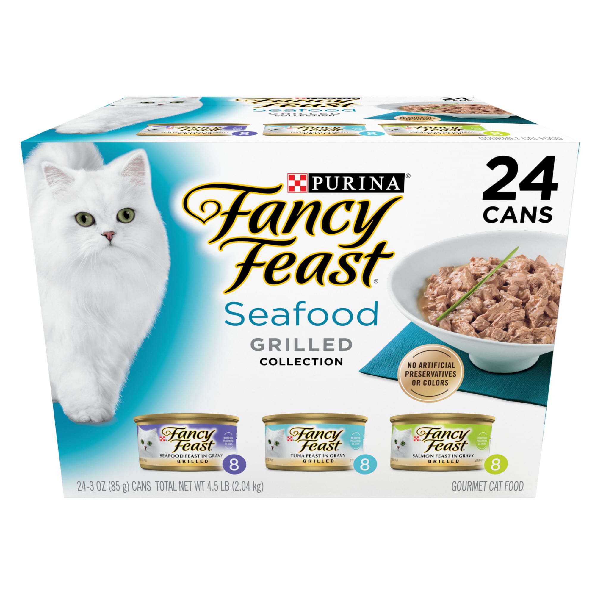 Fancy Feast Grilled Seafood Collection Wet Cat Food Variety Pack