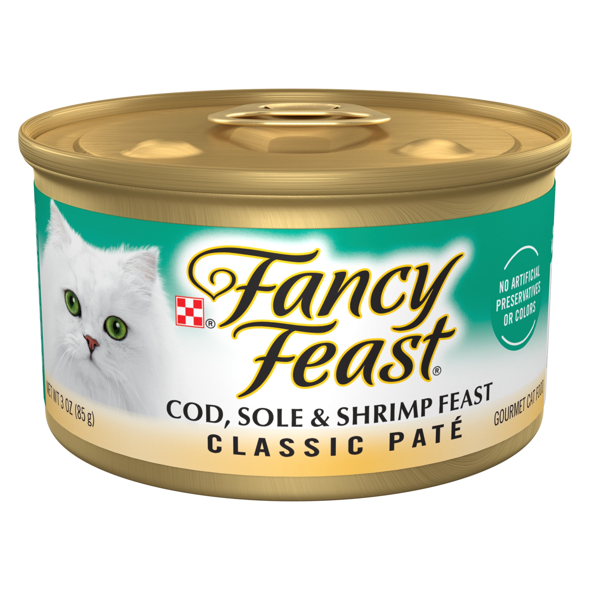 Fancy Feast Grain Free Cod Sole and Shrimp Classic Pate Wet Cat