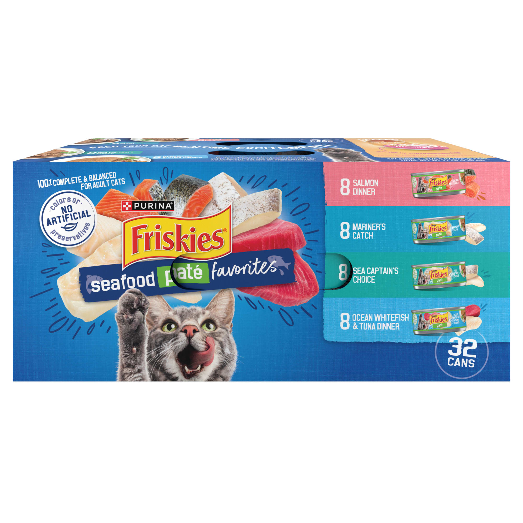 Purina Friskies Seafood Pate Cat Food 32 Pack 5.5 oz