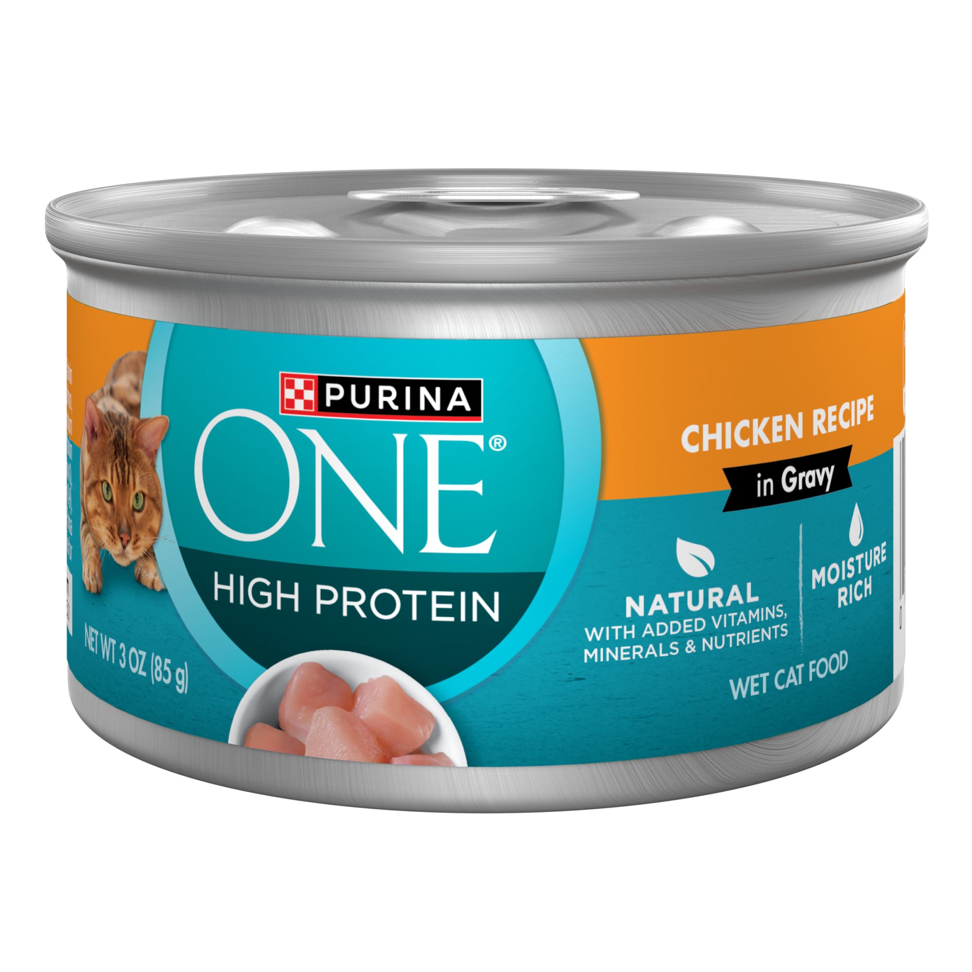 Purina ONE Natural High Protein Cat Food, Chicken Recipe in Wet