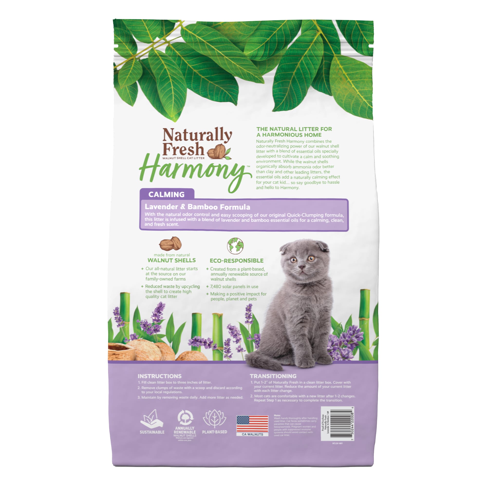 Naturally Fresh Harmony Lavender Bamboo Clumping Cat Litter 14lbs