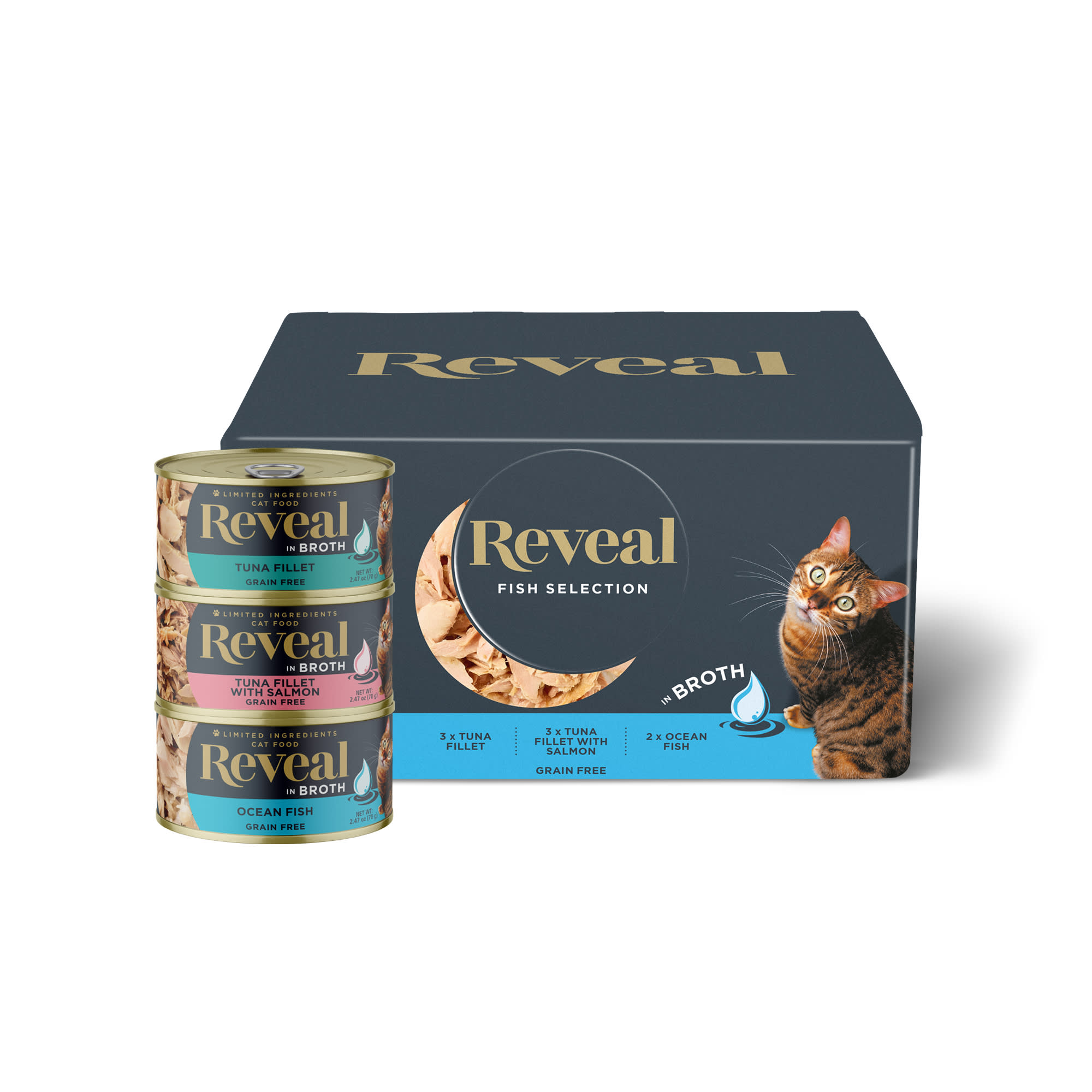 Reveal Limited Ingredient Natural Grain Free Fish in Broth Wet