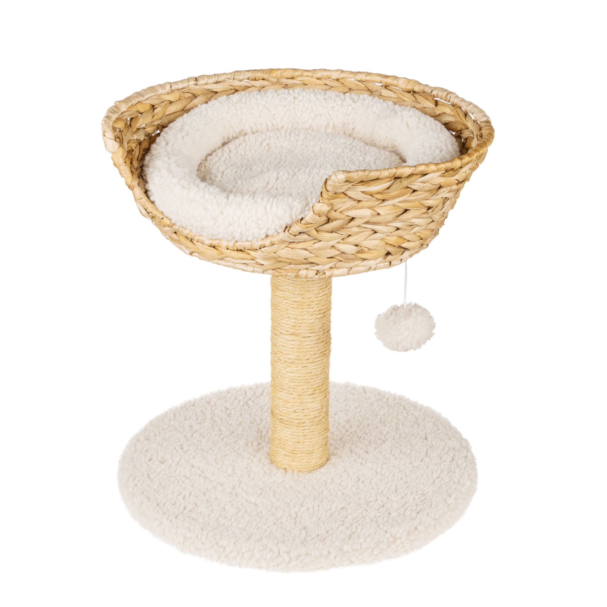 Harry Barker Cat Scratching Post with Wicker Bed Medium