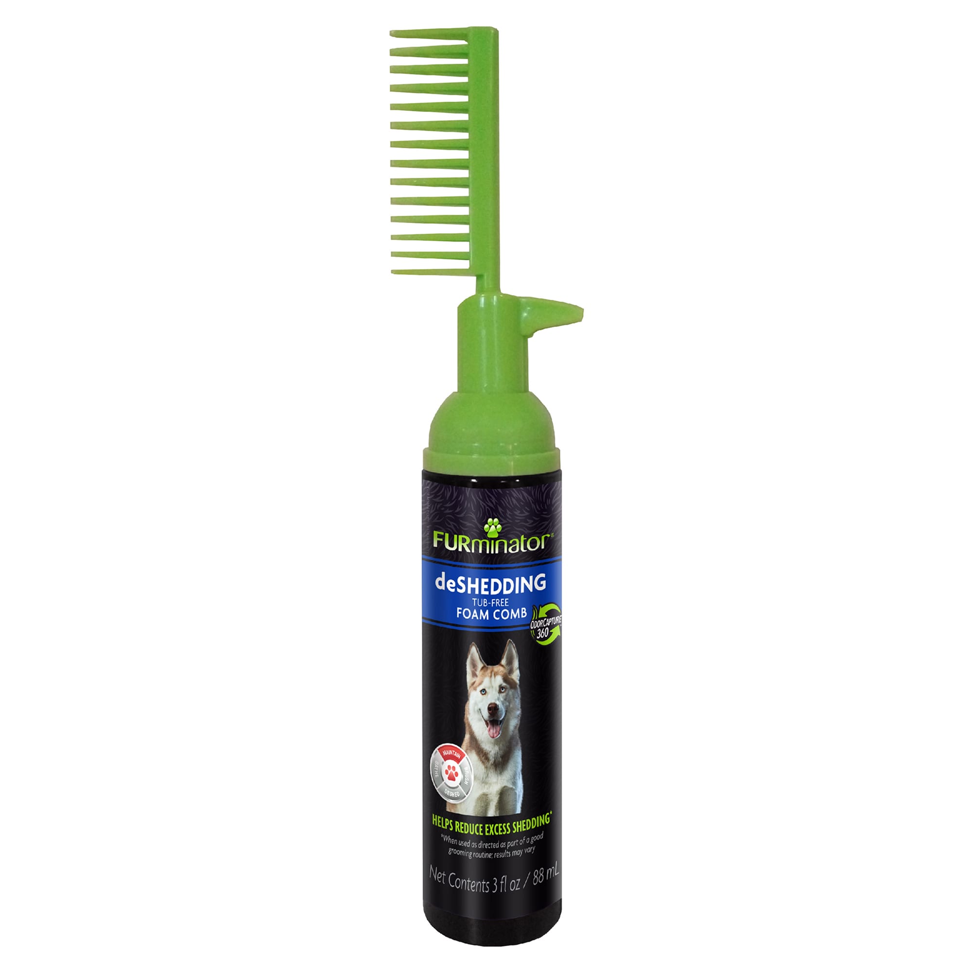 FURminator No Rinse Deshedding Foam Comb for Dogs 3 fl oz