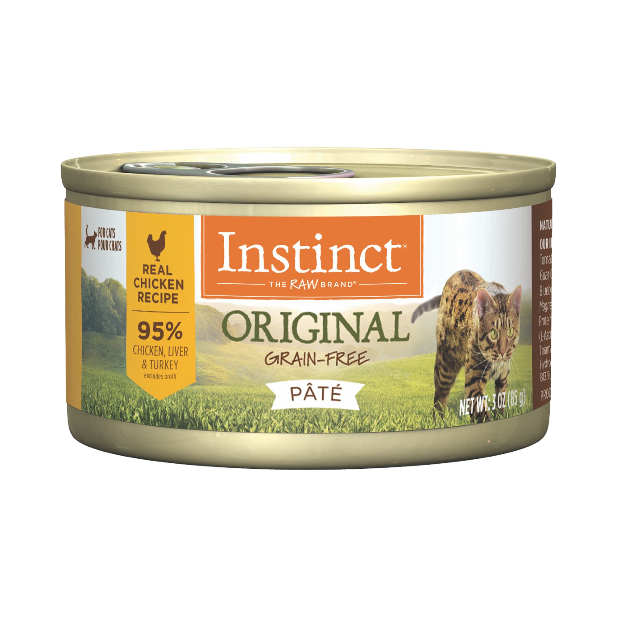 Instinct Original GrainFree Pate Real Chicken Recipe Wet Cat Food, 3
