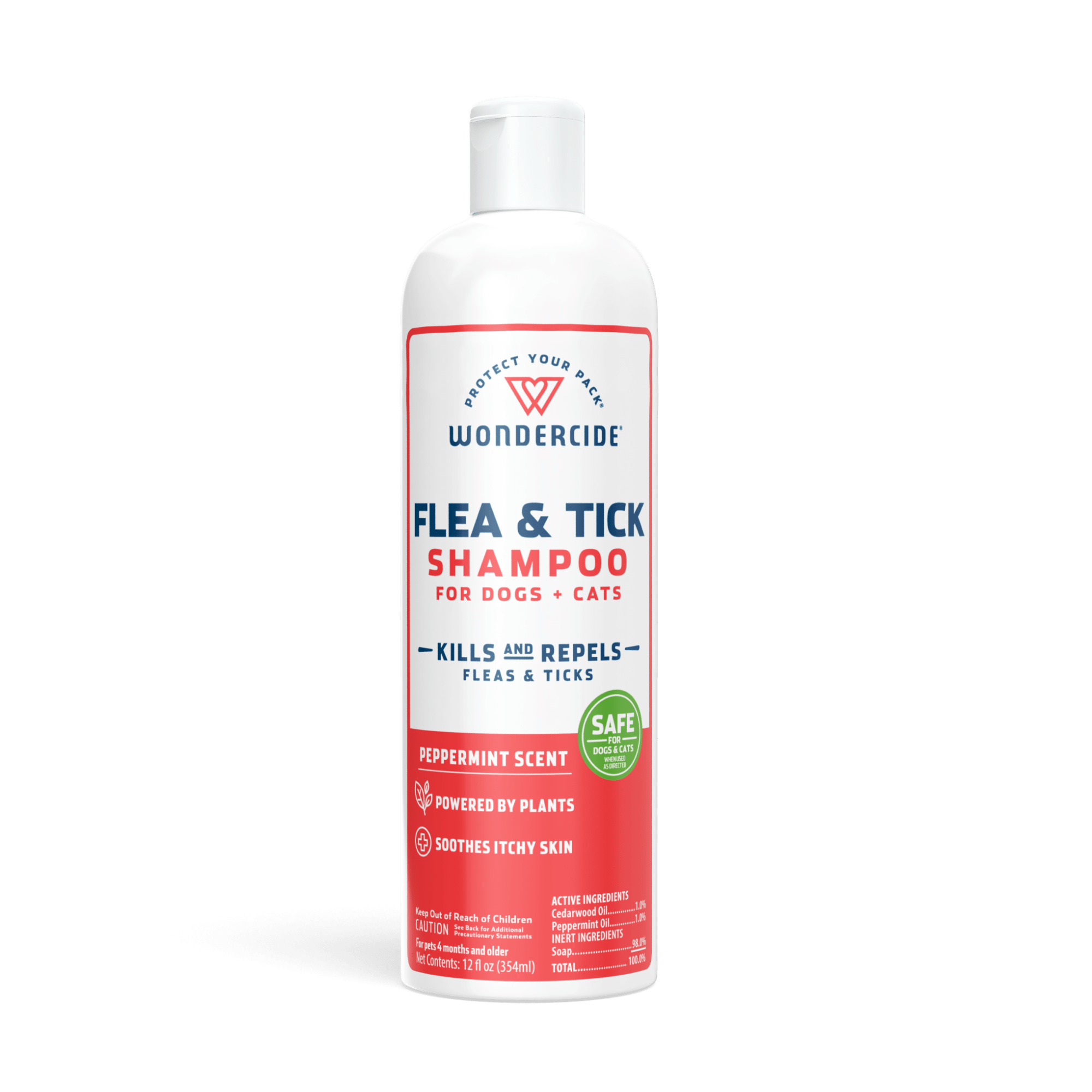 Wondercide Flea Tick Shampoo for Dogs and Cats Killer treatment with Natural Essential Oils 12 fl. oz