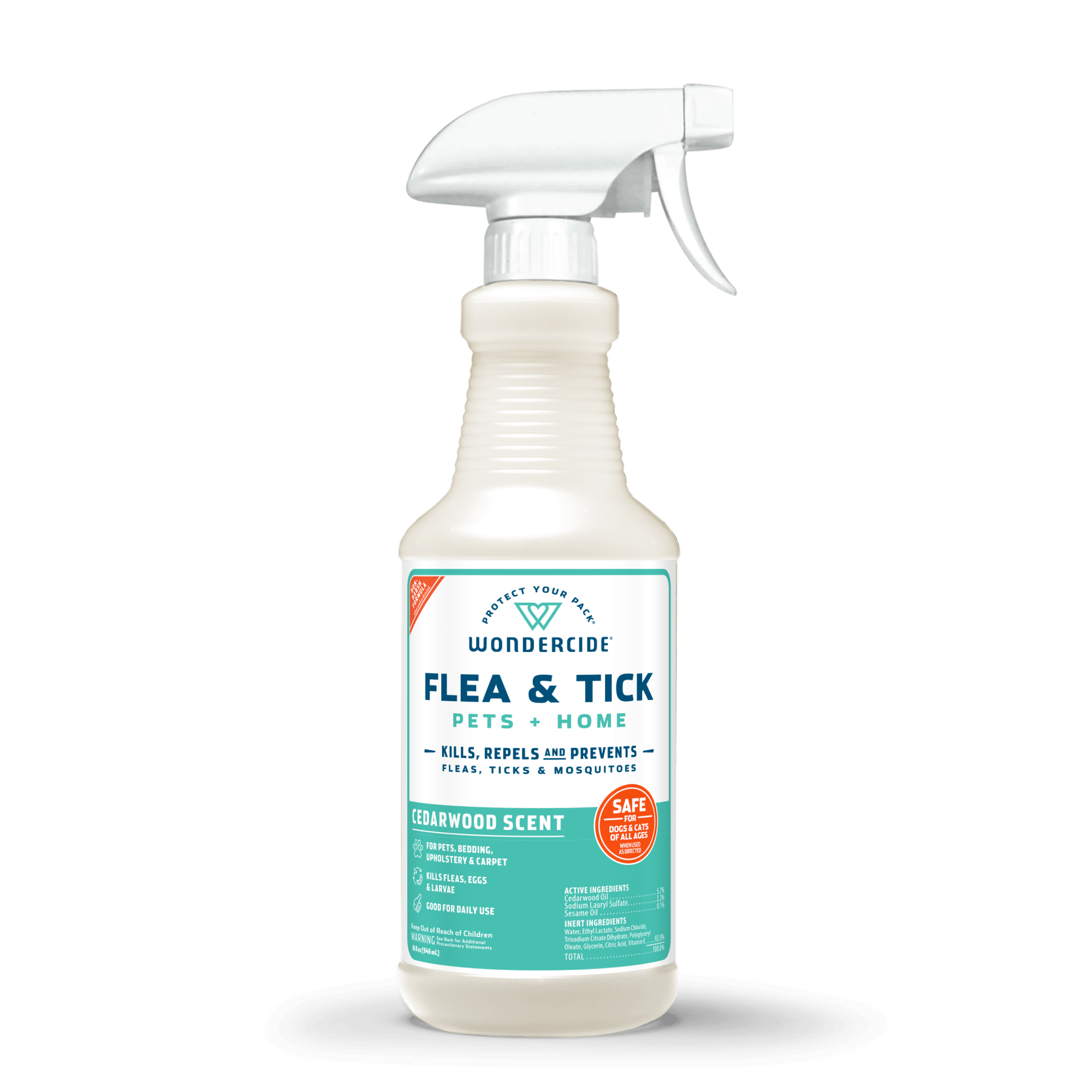 Wondercide Cedar Flea Tick Spray for Pets Plus Home with Natural Essential Oils 32 fl. oz. Petco