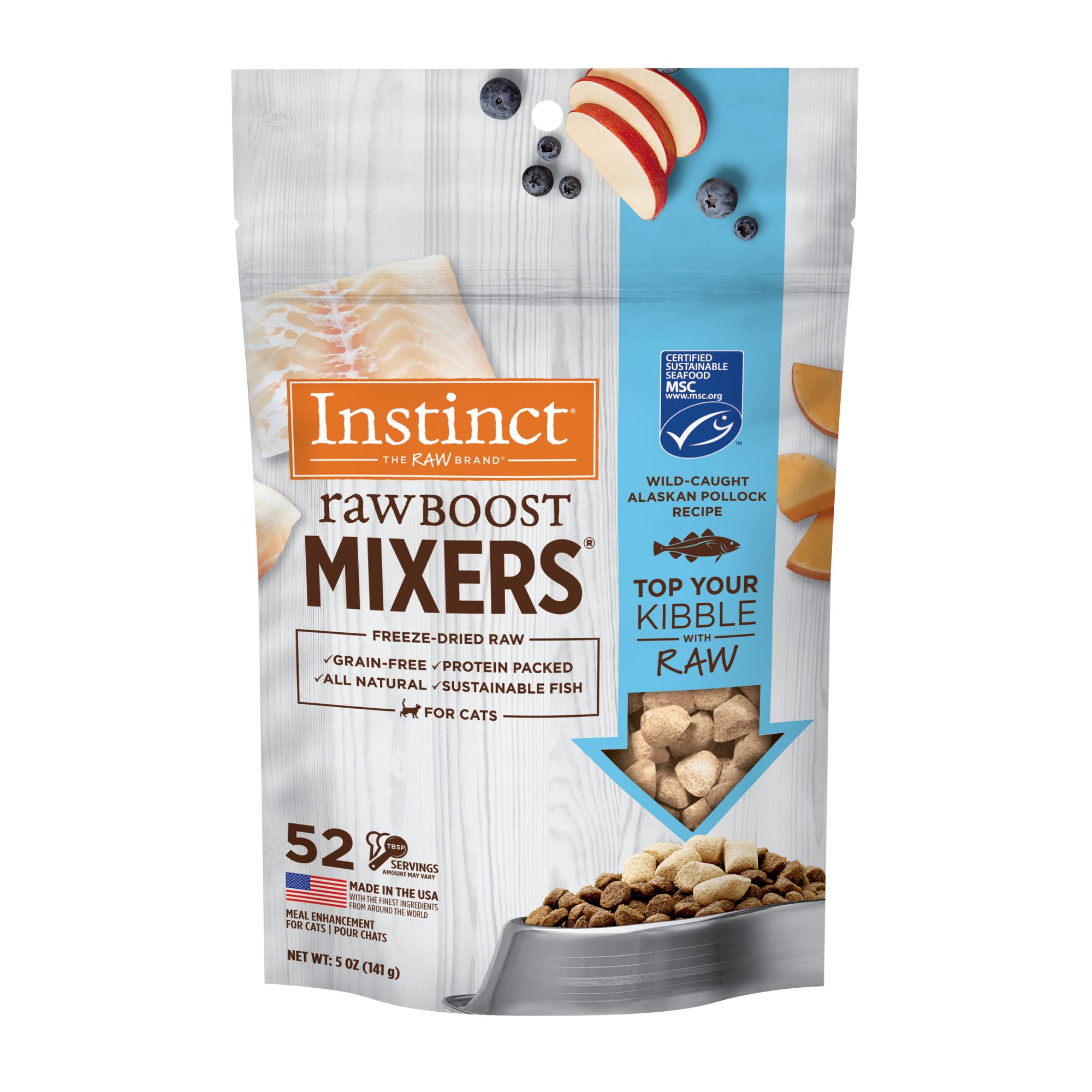 Instinct Raw Boost Mixers Pollock Freeze Dried Cat Food Topper 5