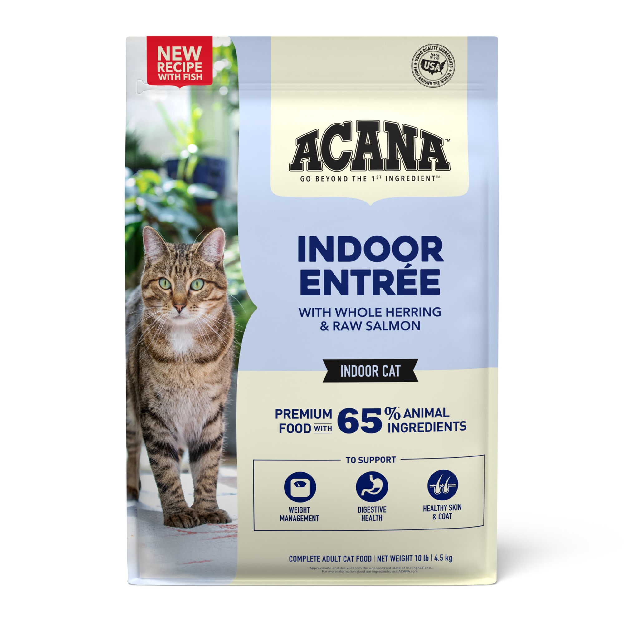 ACANA Indoor Entree Fish with Whole Herring & Raw Salmon Adult Dry Cat ...