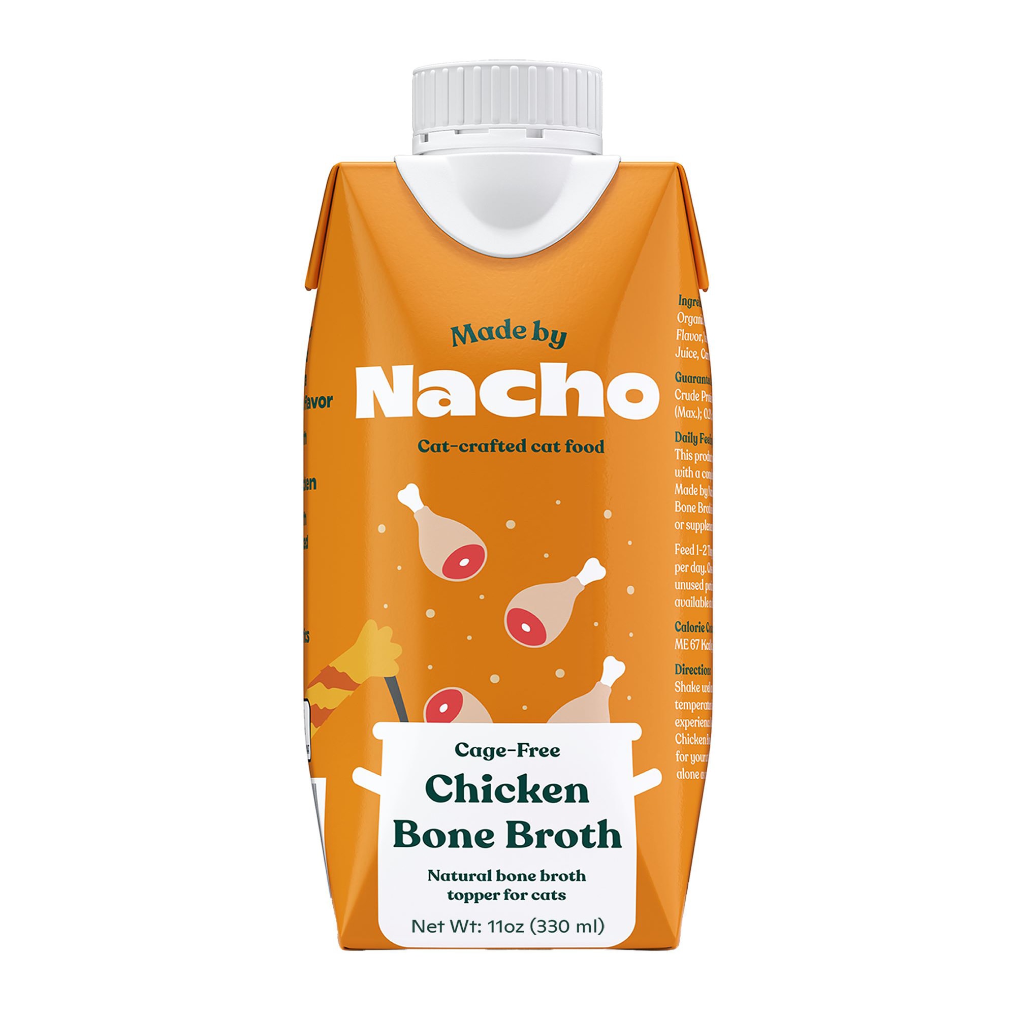 Made by Nacho Cage Free Chicken Bone Broth Cat Topper 11 oz
