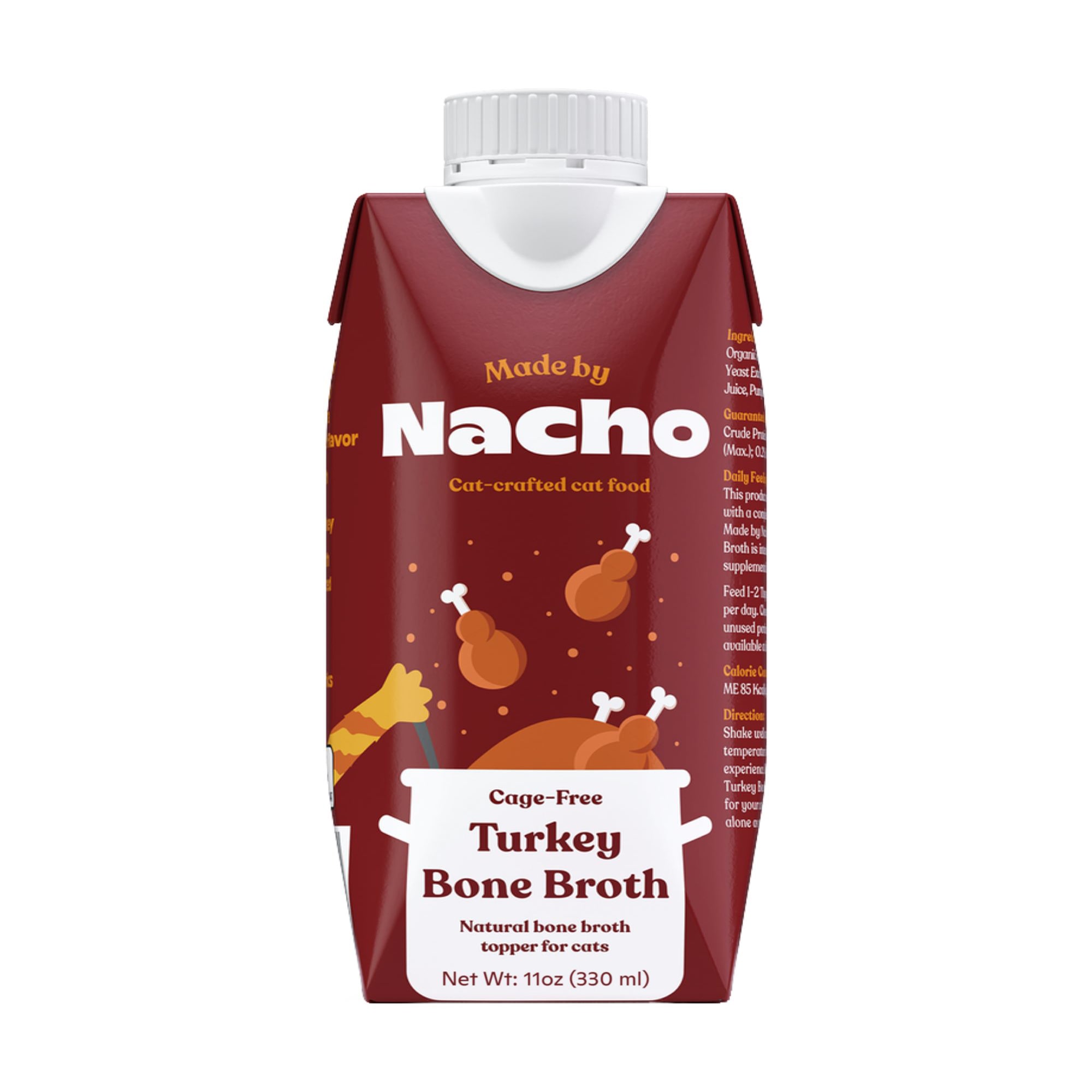 Made by Nacho CageFree Turkey Bone Broth Cat Food 11 oz