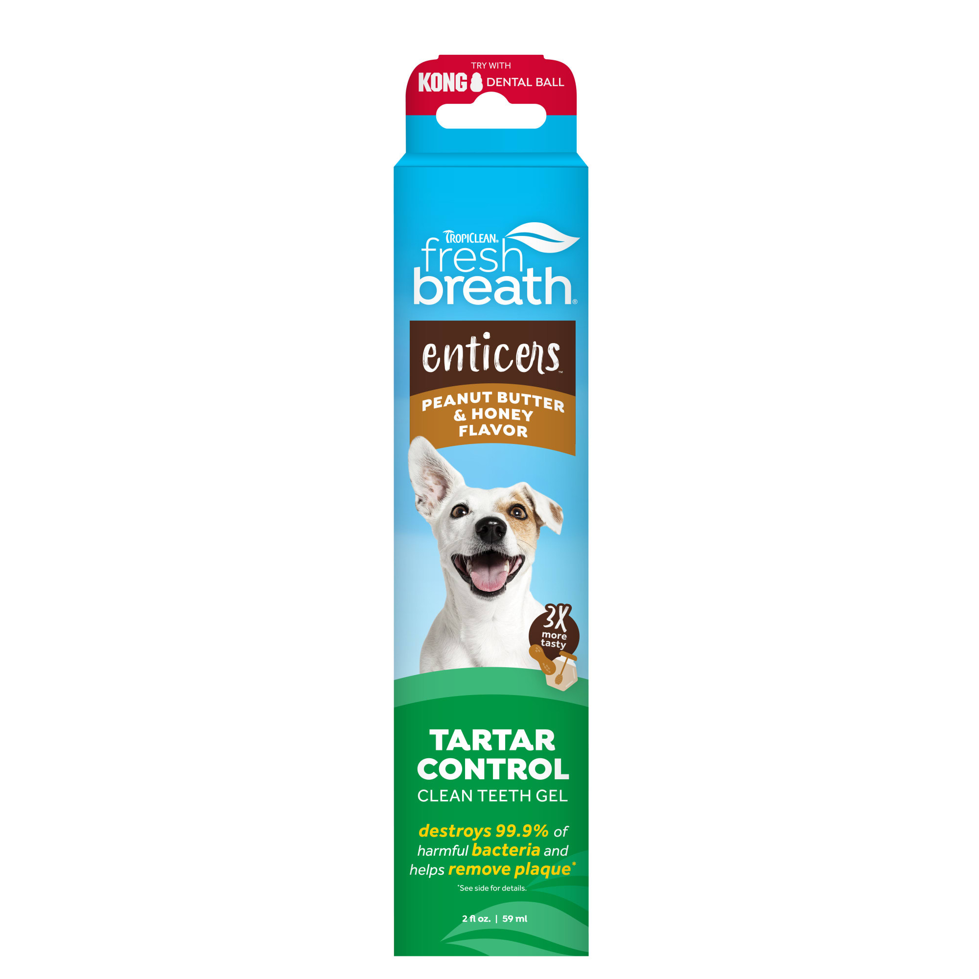 TropiClean Fresh Breath Enticers Peanut Butter & Honey Teeth Gel for ...