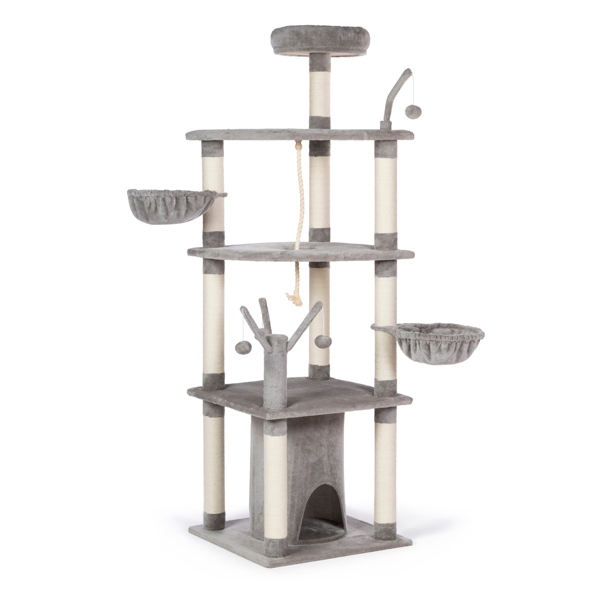 Prevue Pet Products Grey Everest Mountain Tall Cat Tree, 72