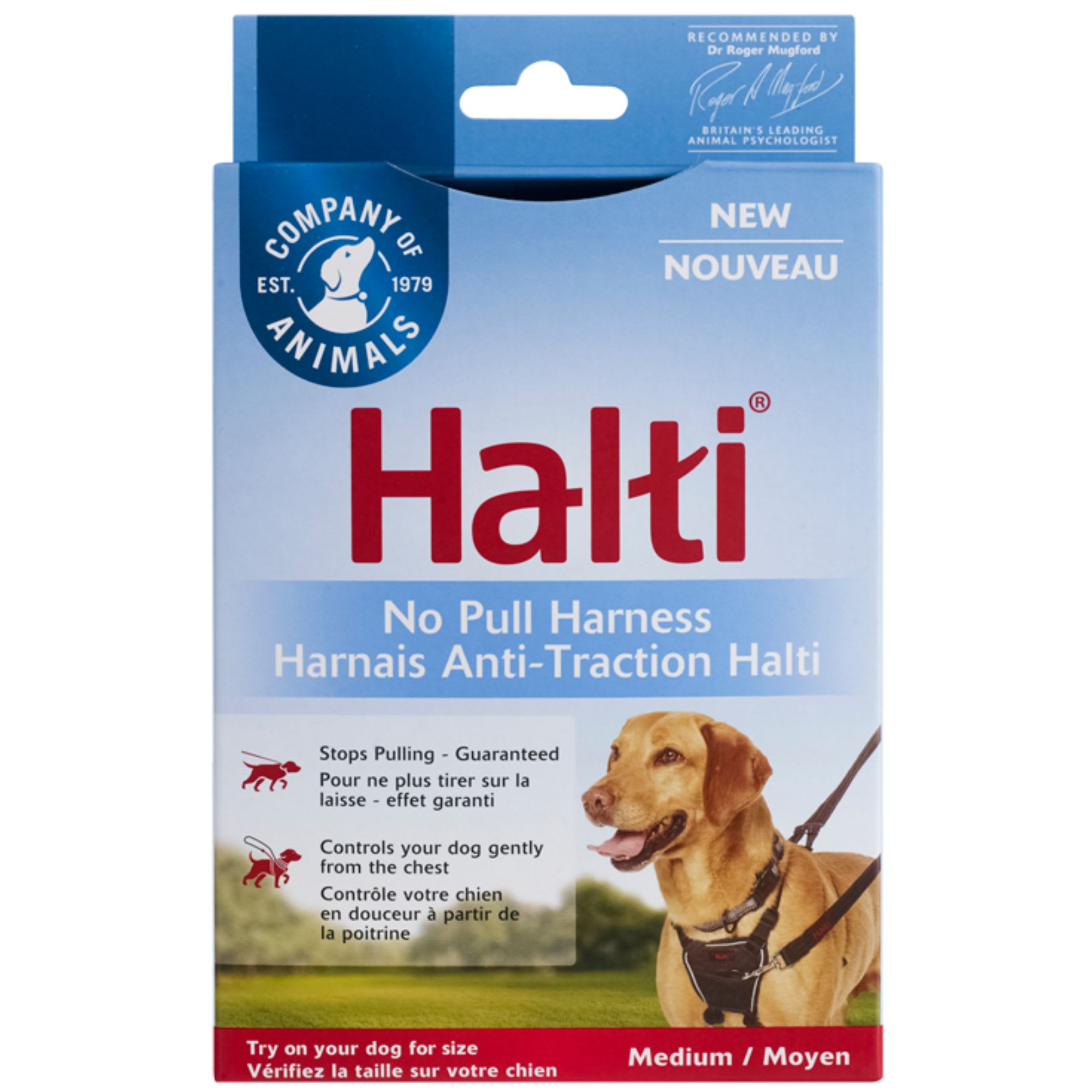 Halti Medium No Pull Dog Harness Control in Black