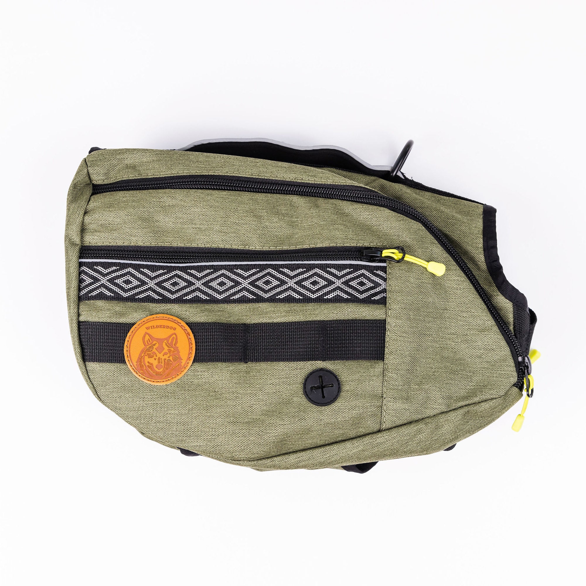 Wilderdog Small Olive Dog Backpack for Hiking & Travel