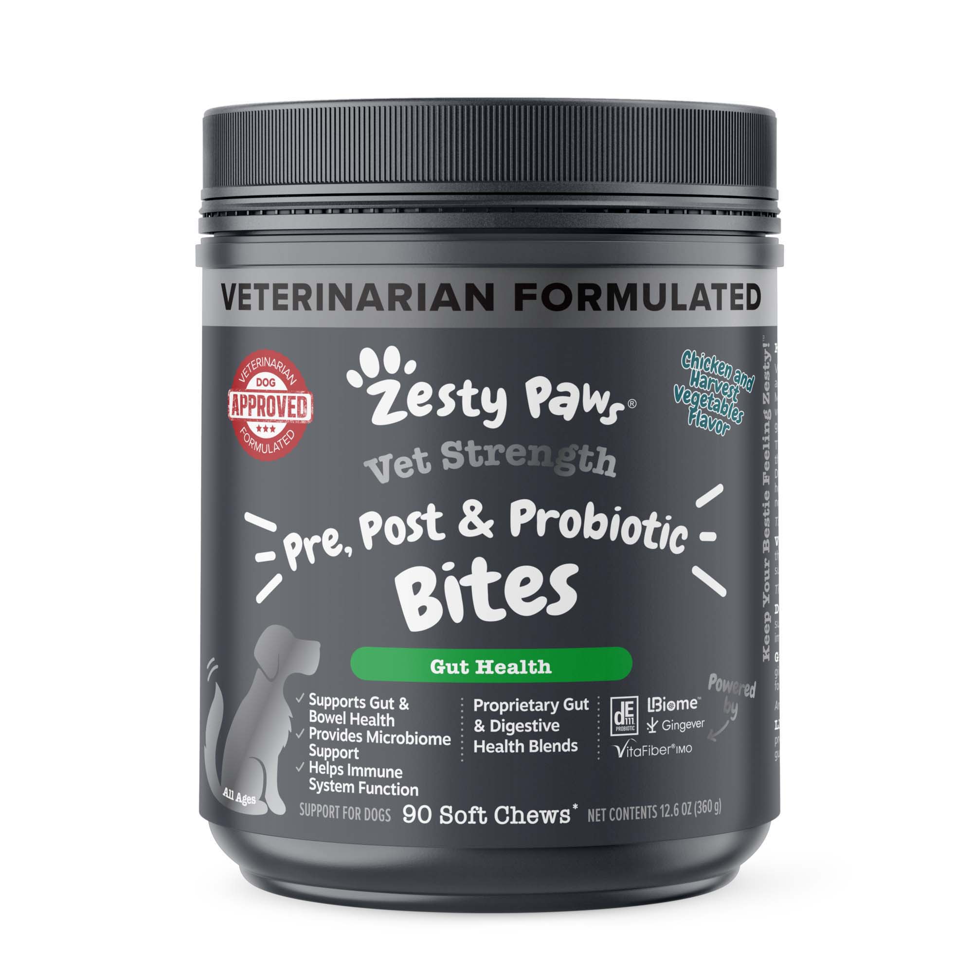 Zesty Paws Vet Strength Chicken and Harvest Vegetables Pre, Post ...