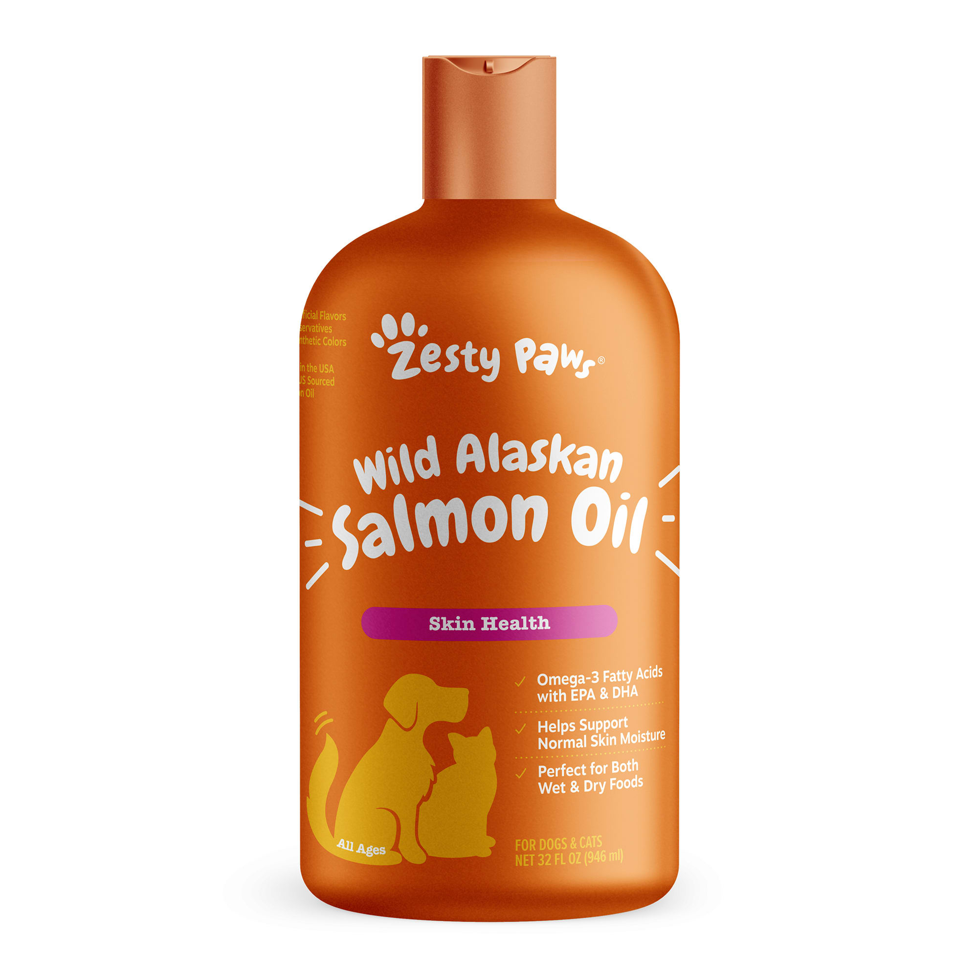 Zesty Paws Wild Alaskan Salmon Oil for Cats & Dogs 32oz