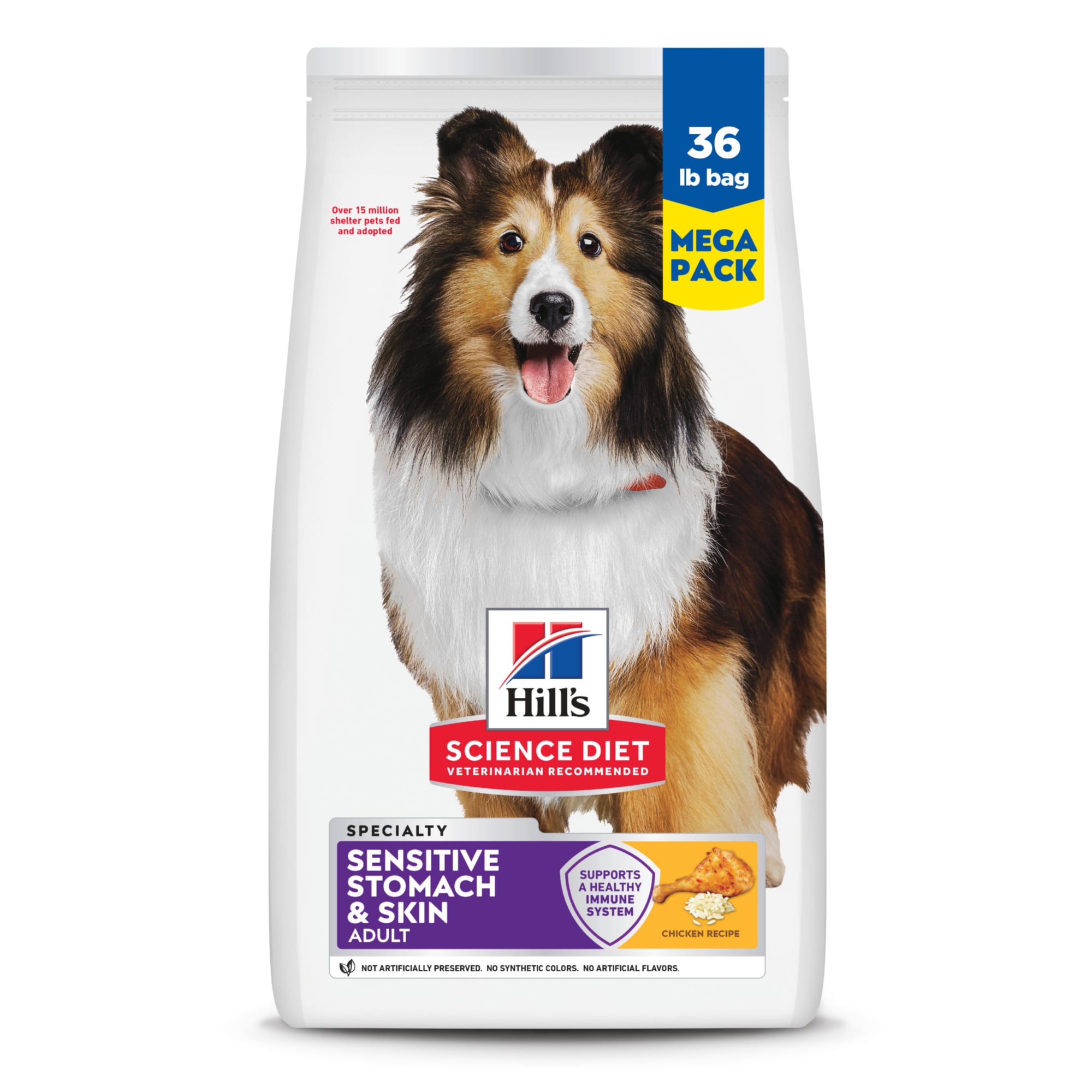 thumbnail image 2 of Hill's Science Diet Sensitive Stomach Dog Food - Chicken Recipe 30lb Bag For Adult Dogs 2 of 13