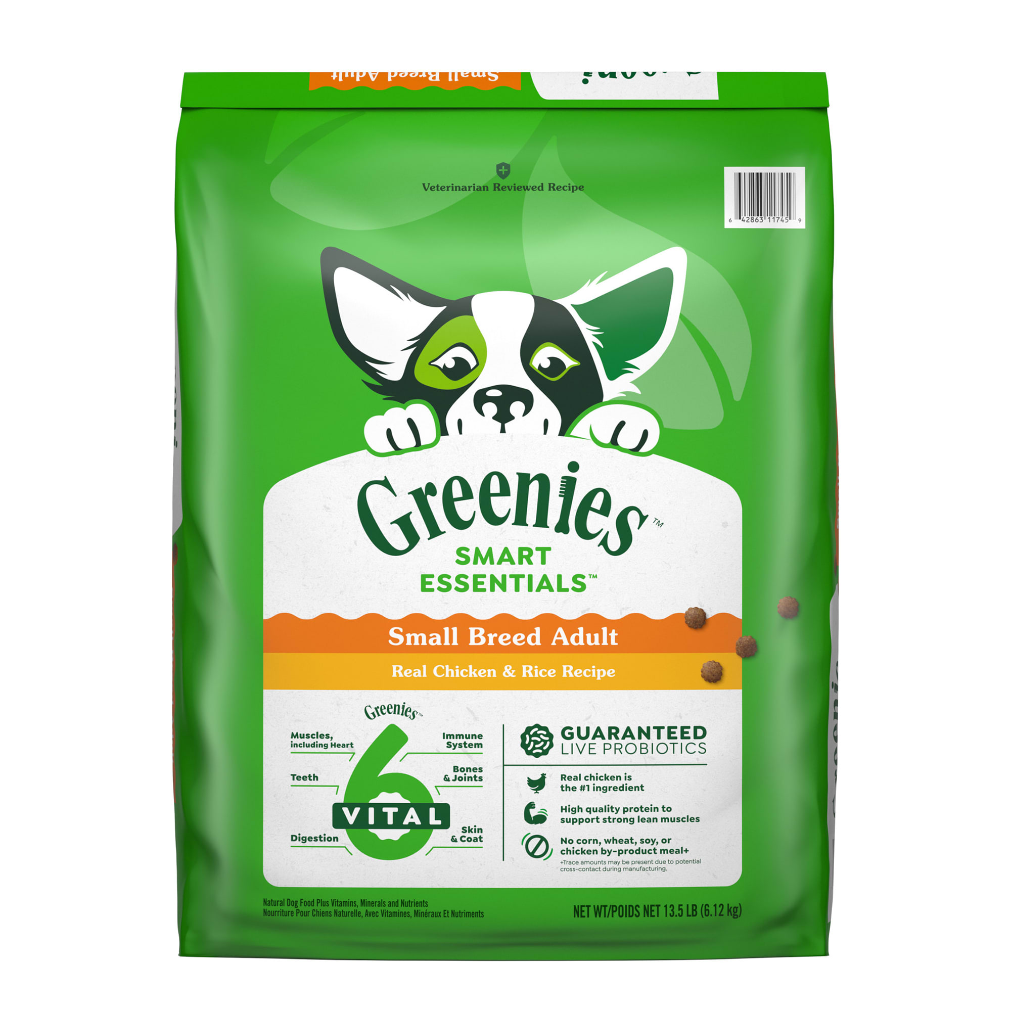 Greenies SMART ESSENTIALS High Protein Real Chicken & Rice Recipe Small ...