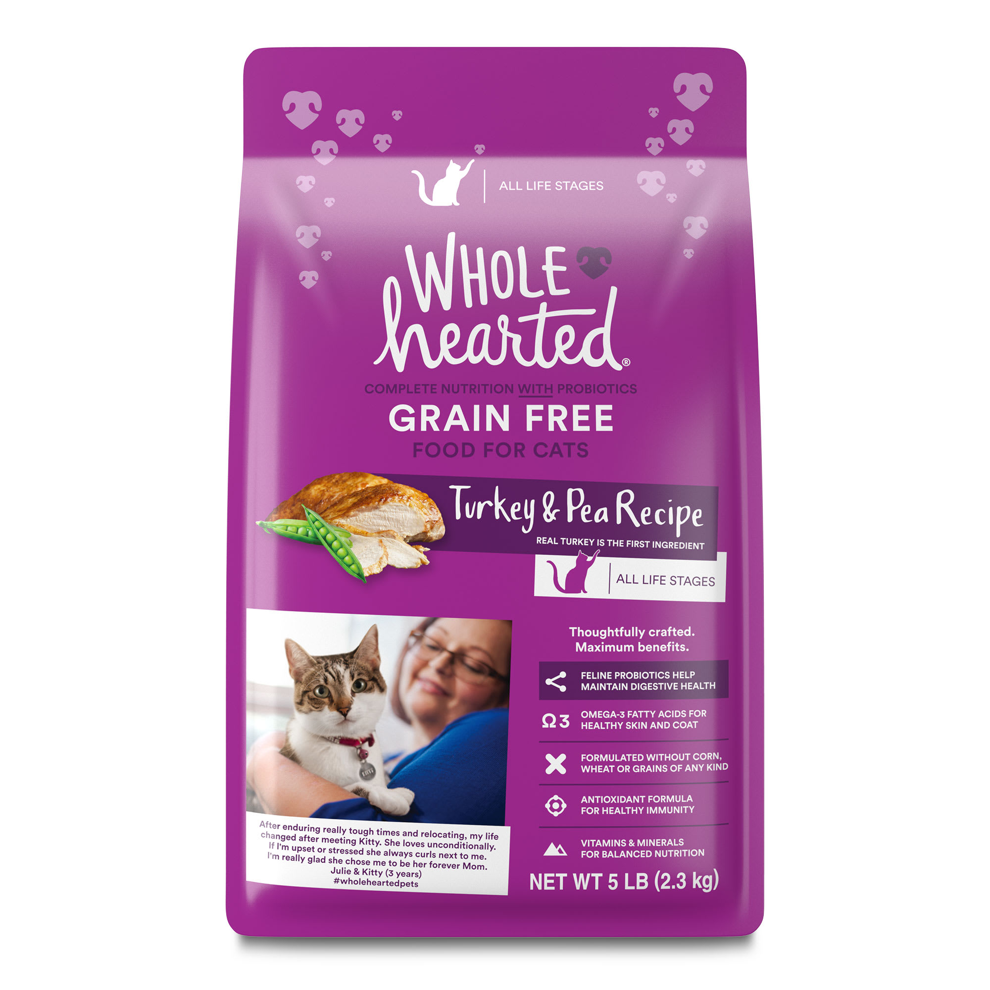 WholeHearted Grain Free Turkey Formula Dry Cat Food 5 lbs. Petco