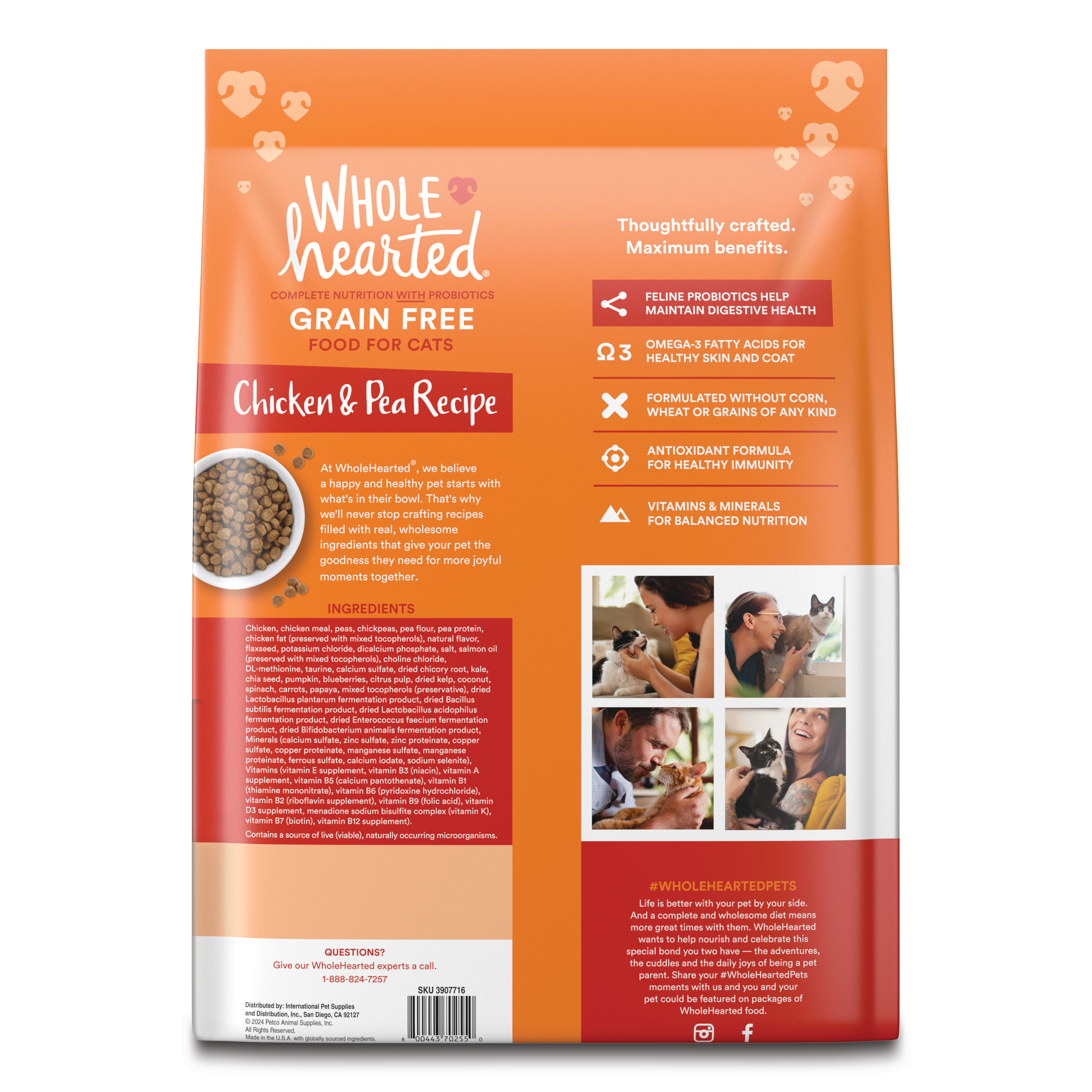 WholeHearted Grain Free Chicken Formula Dry Cat Food, 12