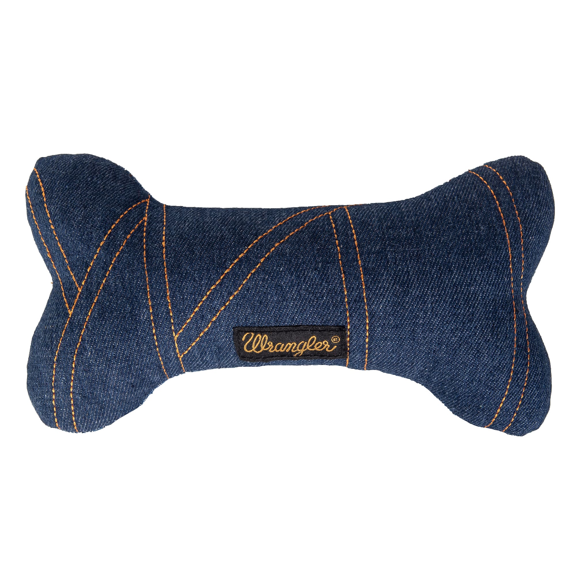 Wrangler Denim Bone Plush Dog Toy, Small | Petco