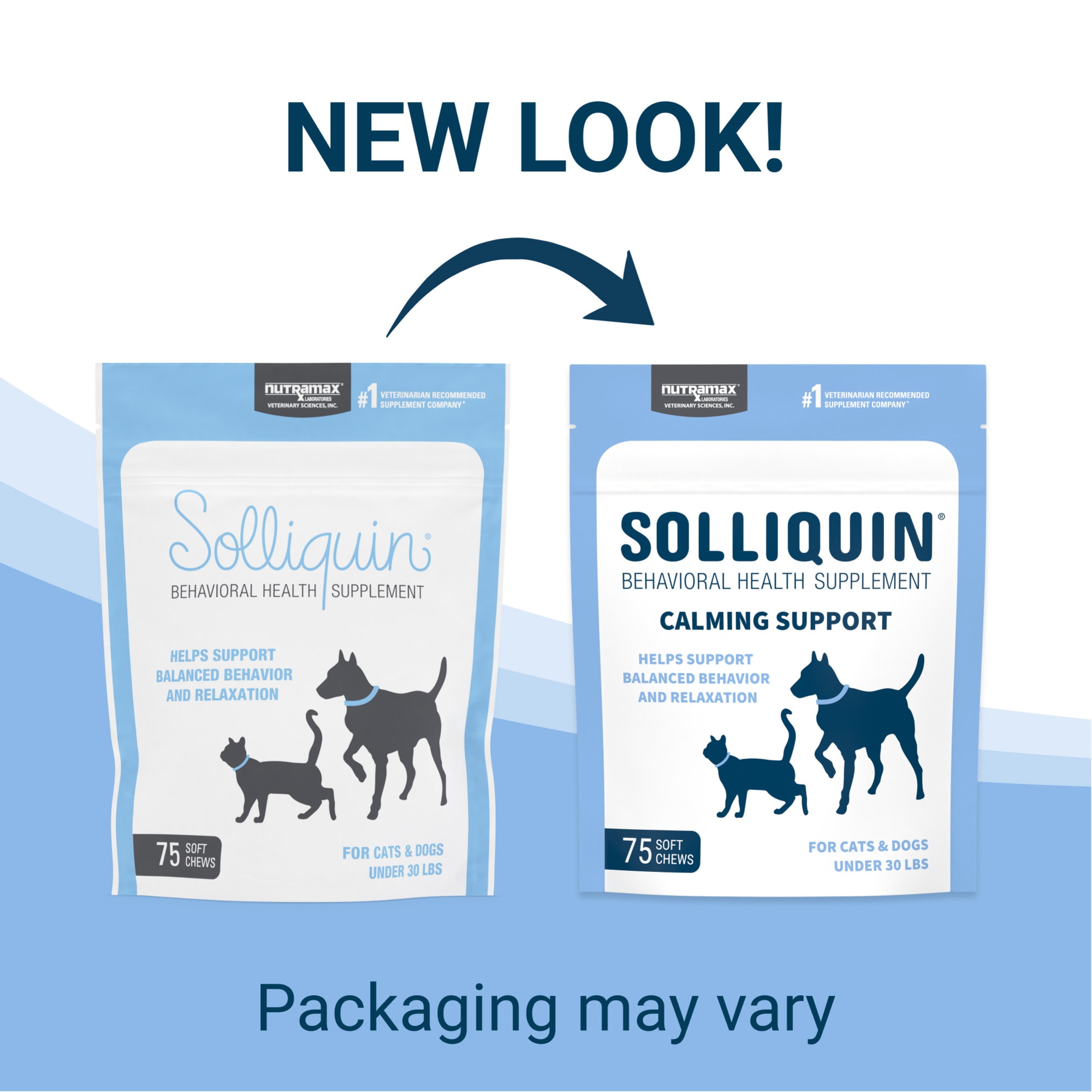 NUTRAMAX SOLLIQUIN Calming Behavioral Health Supplement Soft Chews for Small to Medium Dogs and Cats Count of 75 Petco