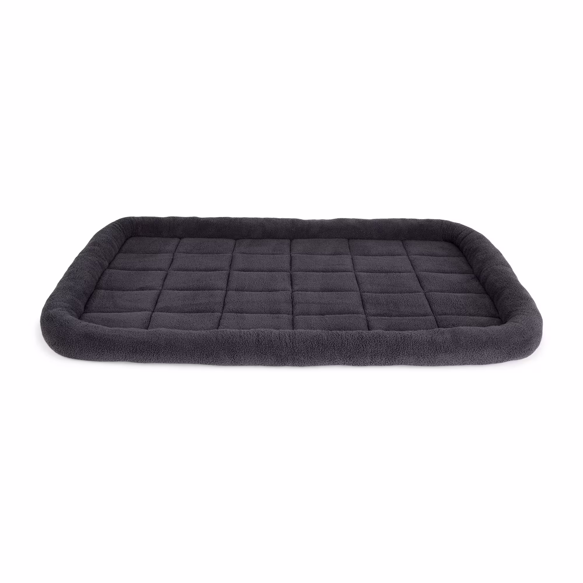 EveryYay Plush Dog Crate Mat, 46" L X 28" W X 2" H, Charcoal Grey Petco