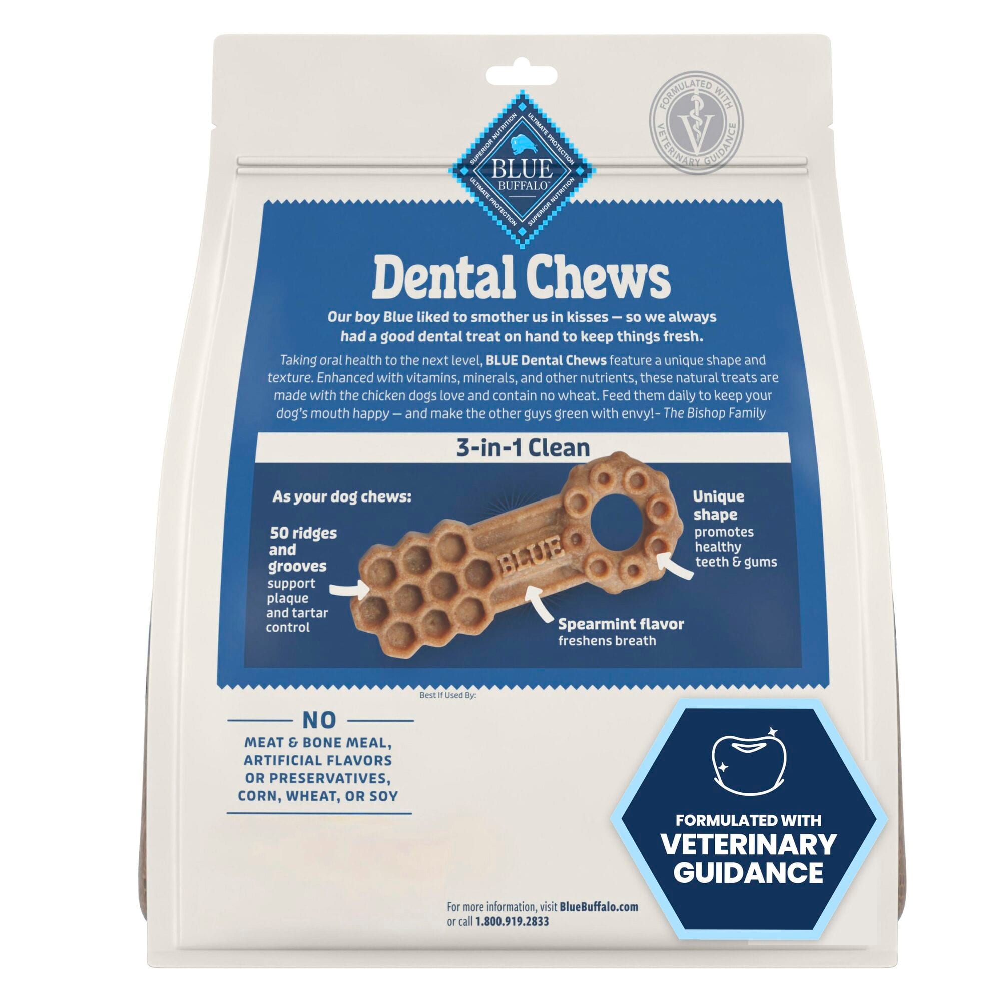 Blue Buffalo Chicken & Spearmint Dental Chews Small, 11.3 oz, 28 Ct