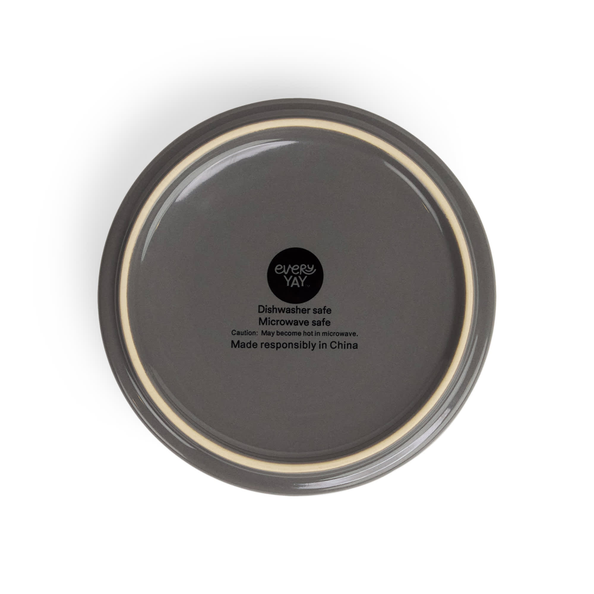 EveryYay Nom Nom Gray Ceramic Dog Bowl, 3 Cups | Petco