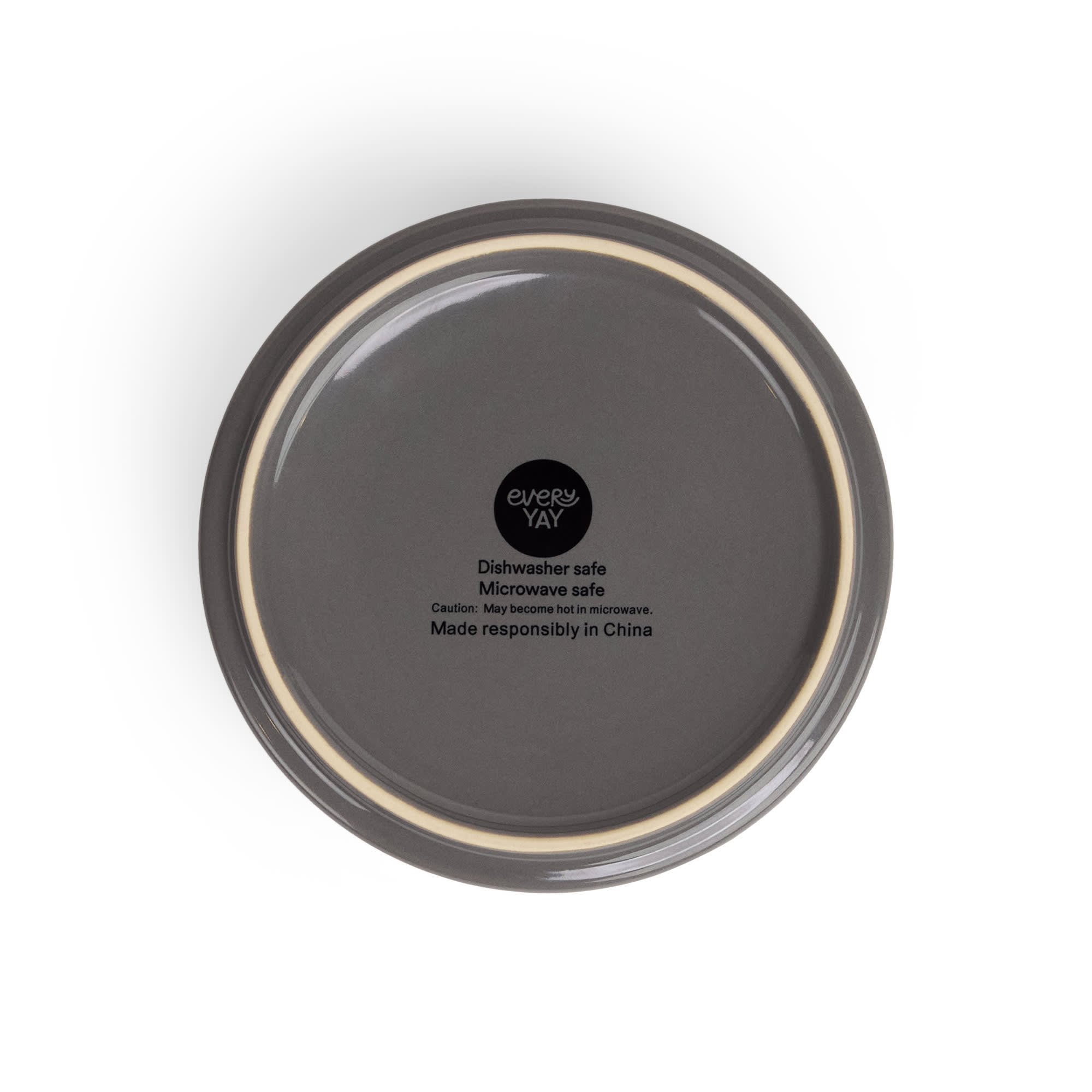 EveryYay Nom Nom Gray Ceramic Dog Bowl, 3 Cups | Petco