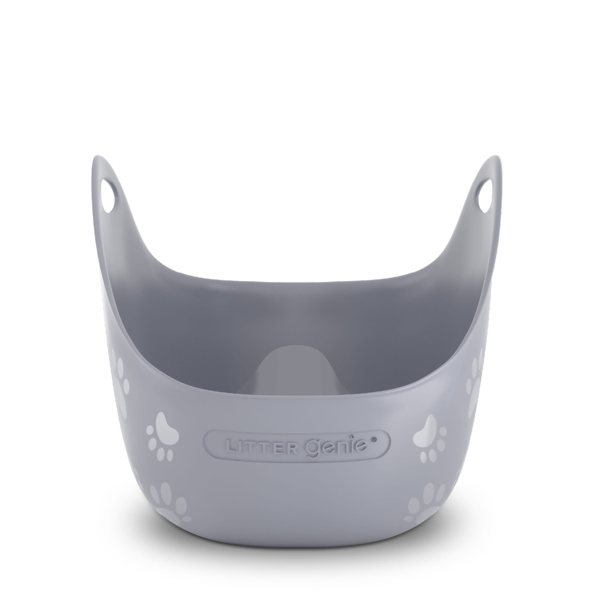 Litter Genie Cat High Sided Litter Box with Handles  Silver