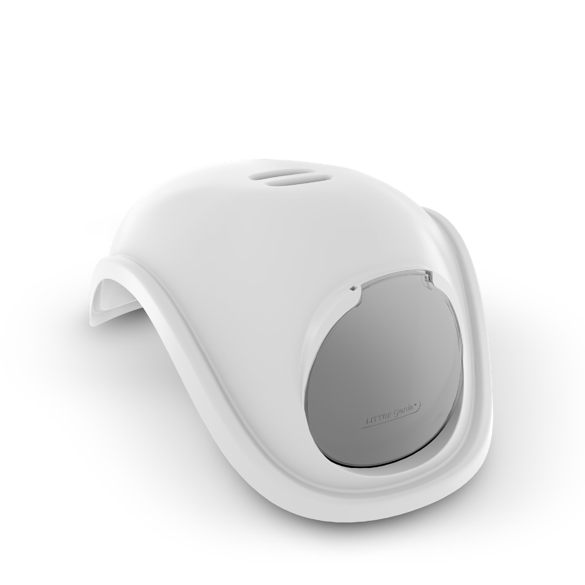 Litter Genie White Dome Cat Litter Box with Swinging Flap