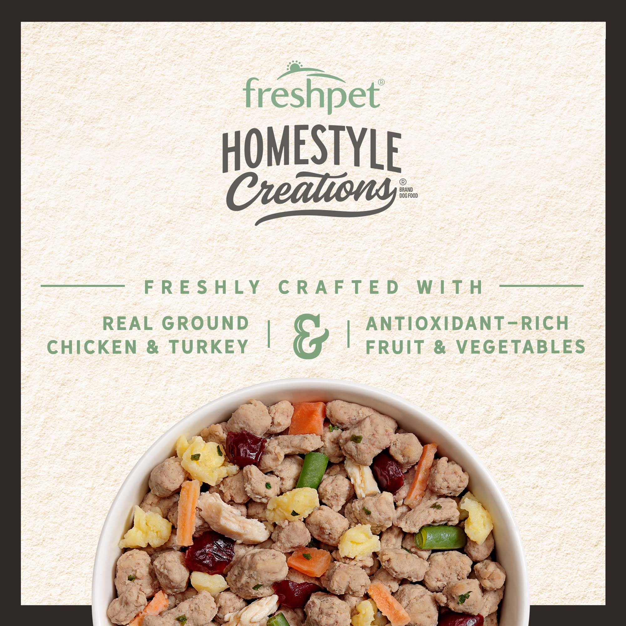 Freshpet Homestyle Grain-Free Creations Chicken and Turkey Meal