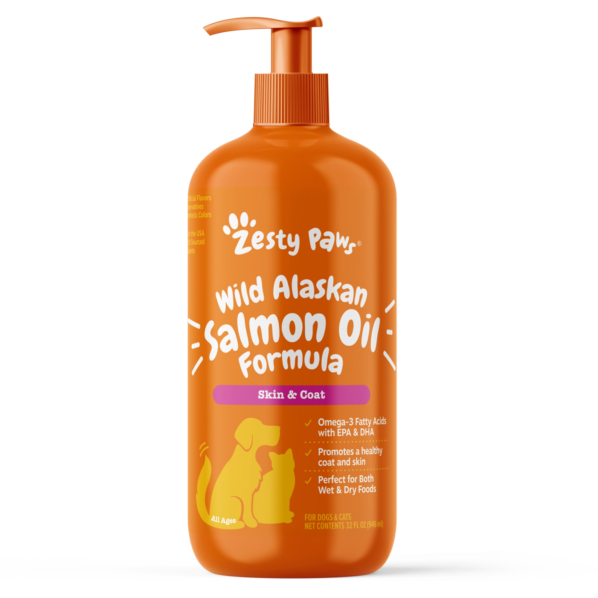 Zesty Paws Wild Alaskan Salmon Oil Formula for Dogs, 32 fl. oz. | Petco