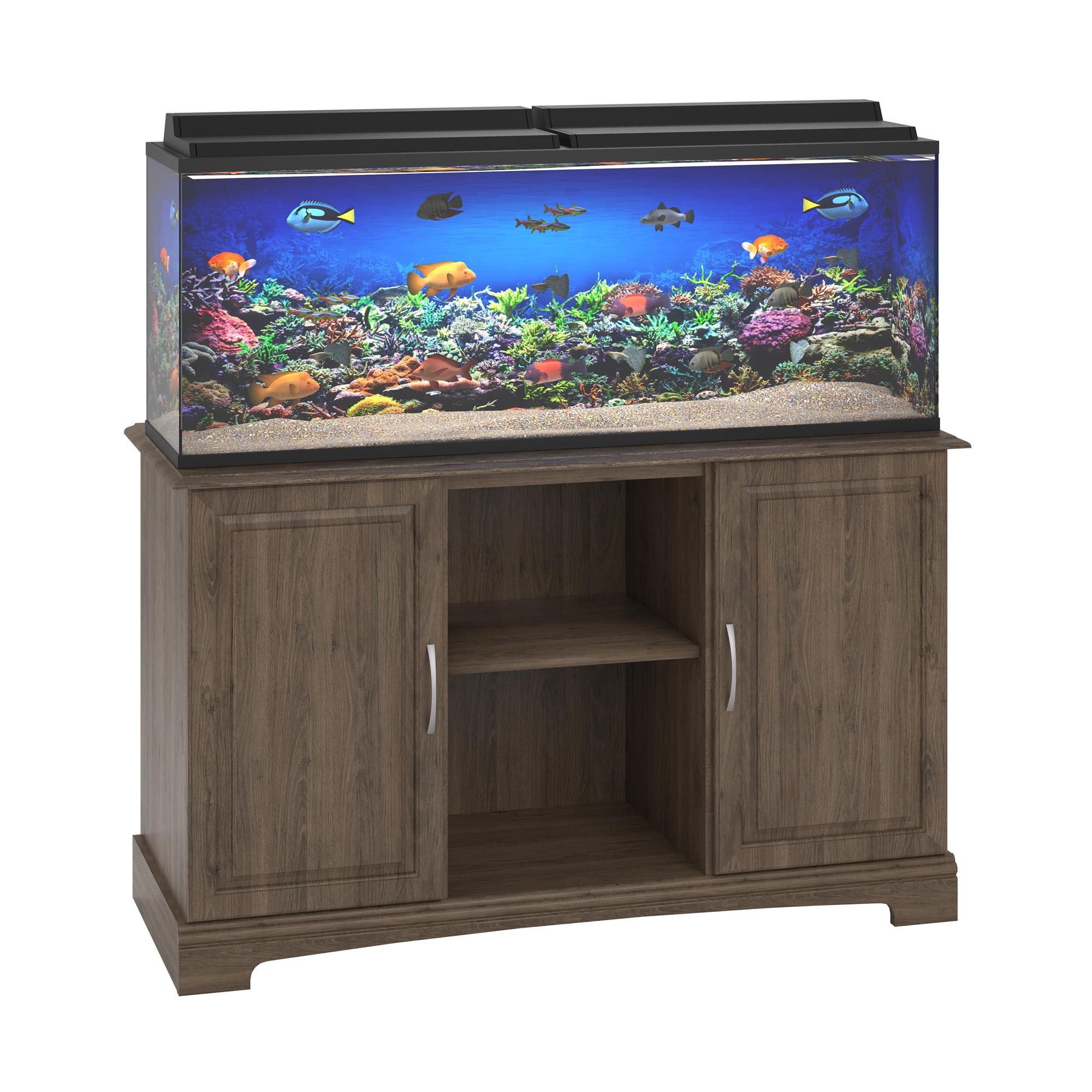 Ollie & Hutch Flipper Rustic Oak Harbor 50 - 75 Gallon Aquarium or ...