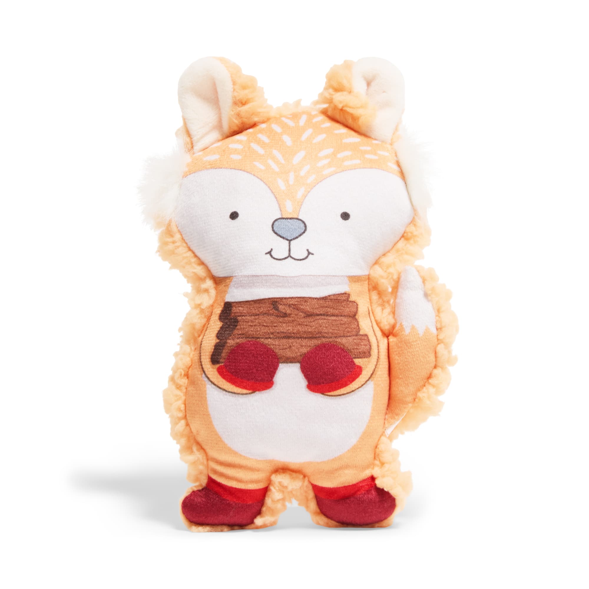 Petco Plush Fox with Log Dog Toy Small Petco