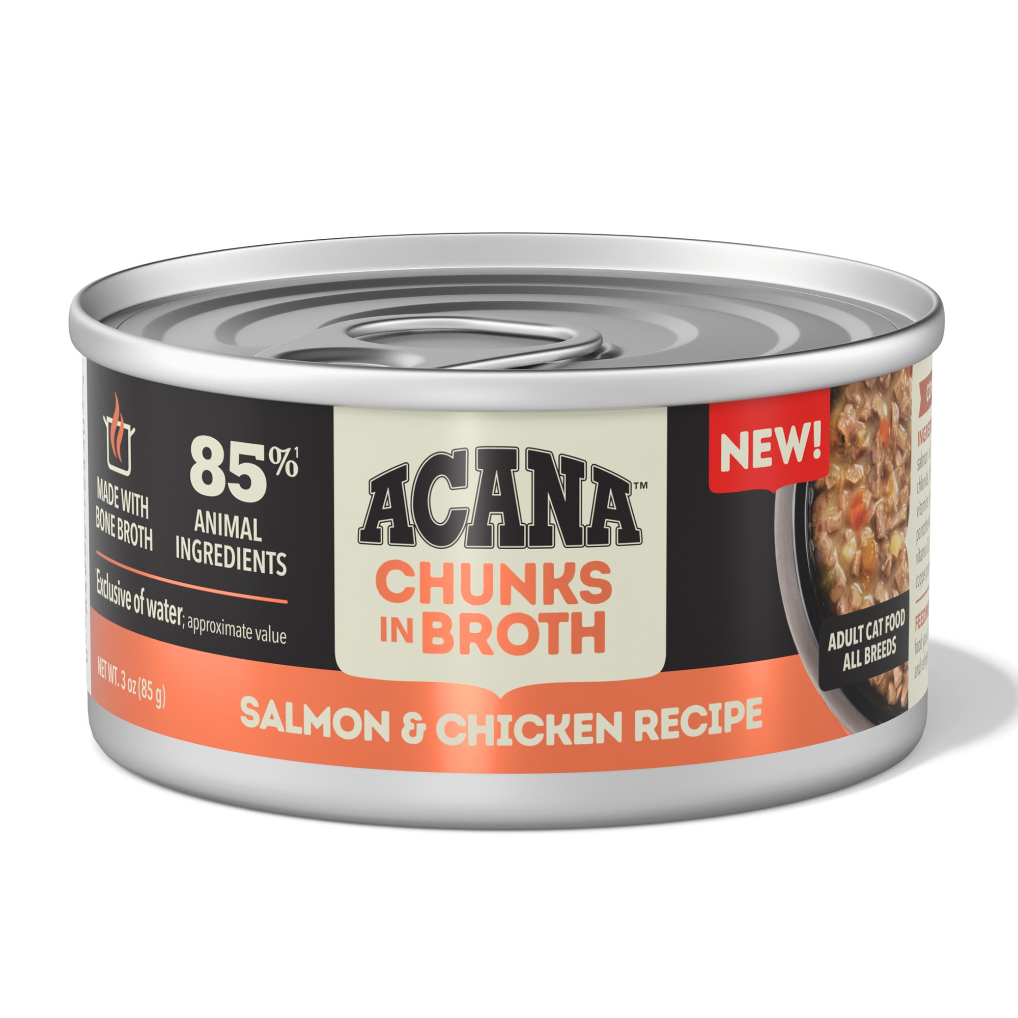ACANA Chunks in Broth Salmon Chicken Recipe Wet Cat Food, oz