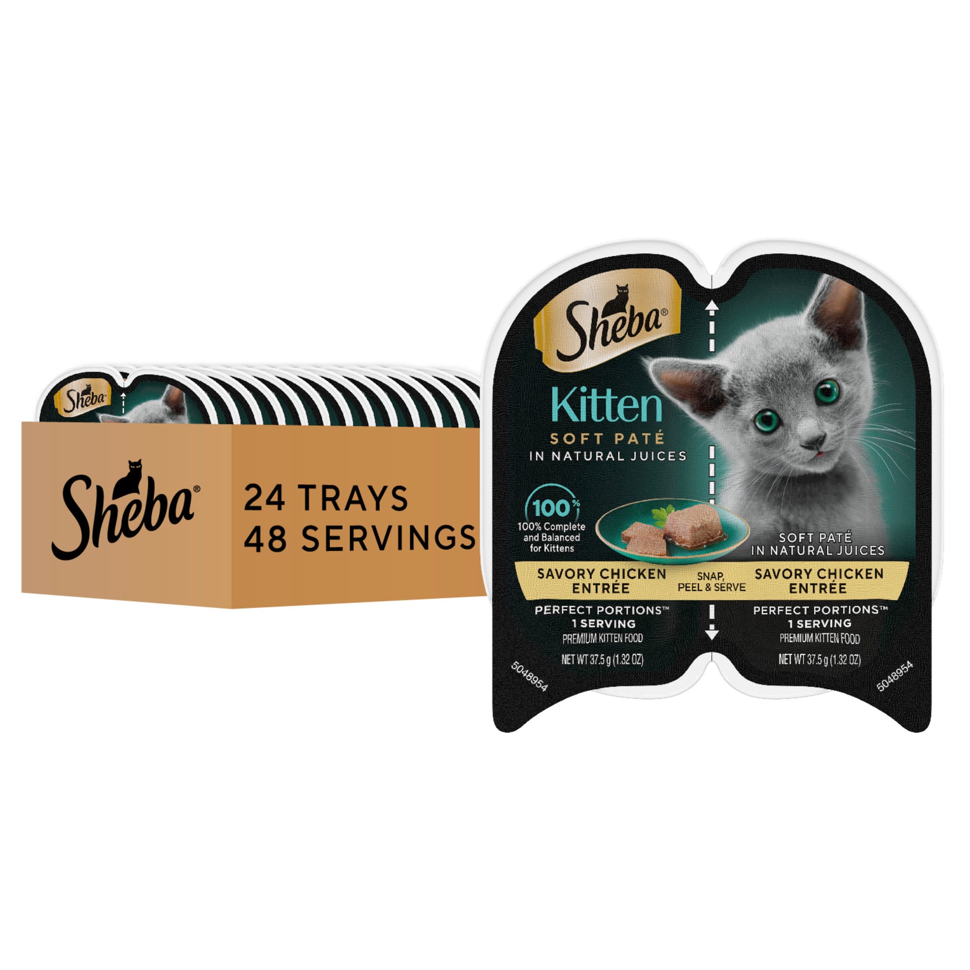 Sheba PERFECT PORTIONS Chicken Pate Kitten Food, 24 Ct